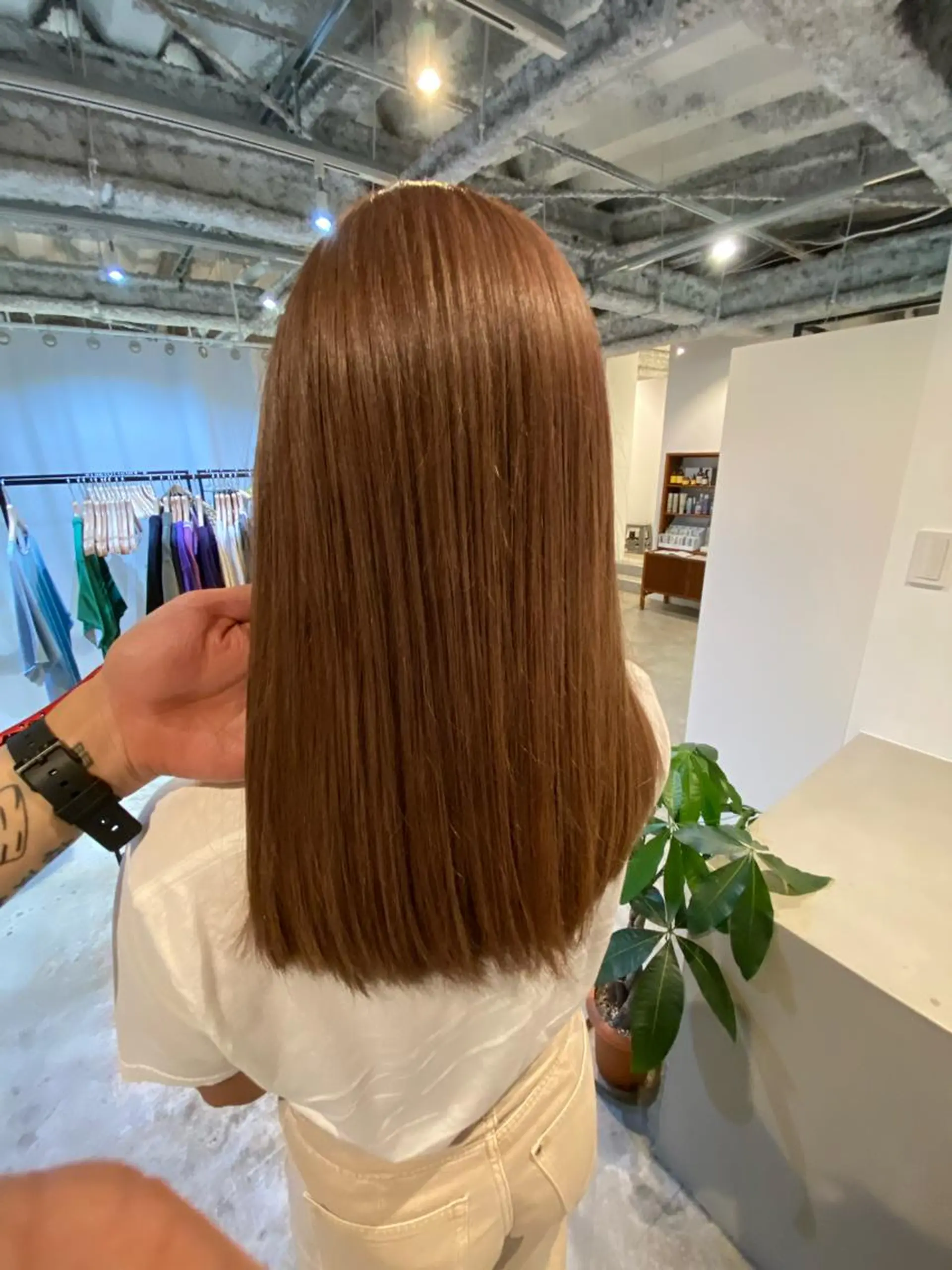 ロング カラー 縮毛矯正 LATTE  渋谷所属・♡レイヤーカット れお♡のヘアスタイル