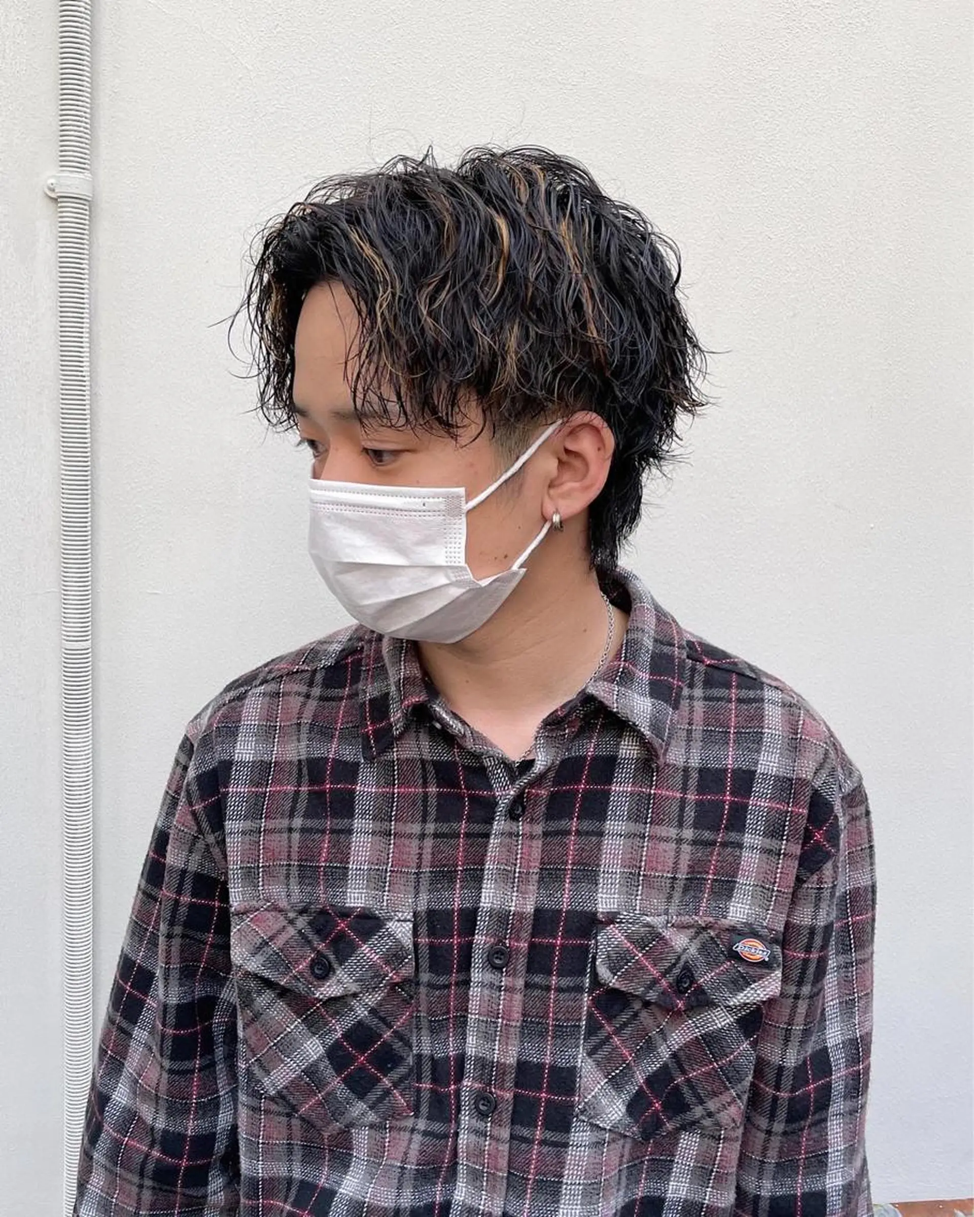 パーマ メンズ カット パーマ 栢原 達也のヘアスタイル