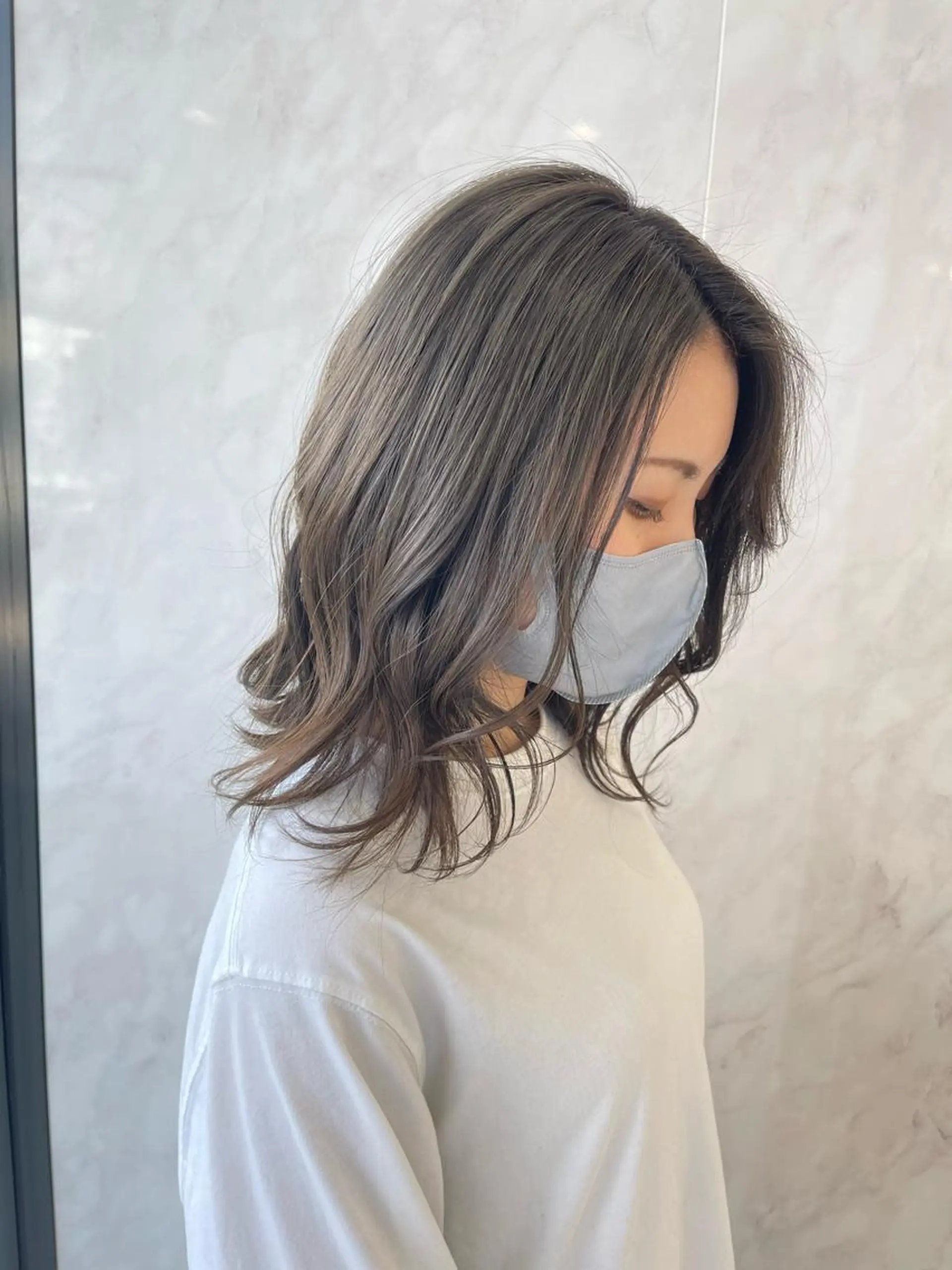 ミディアム 𝐑𝐲𝐮𝐤𝐢 【店長】ALEAPのヘアスタイル