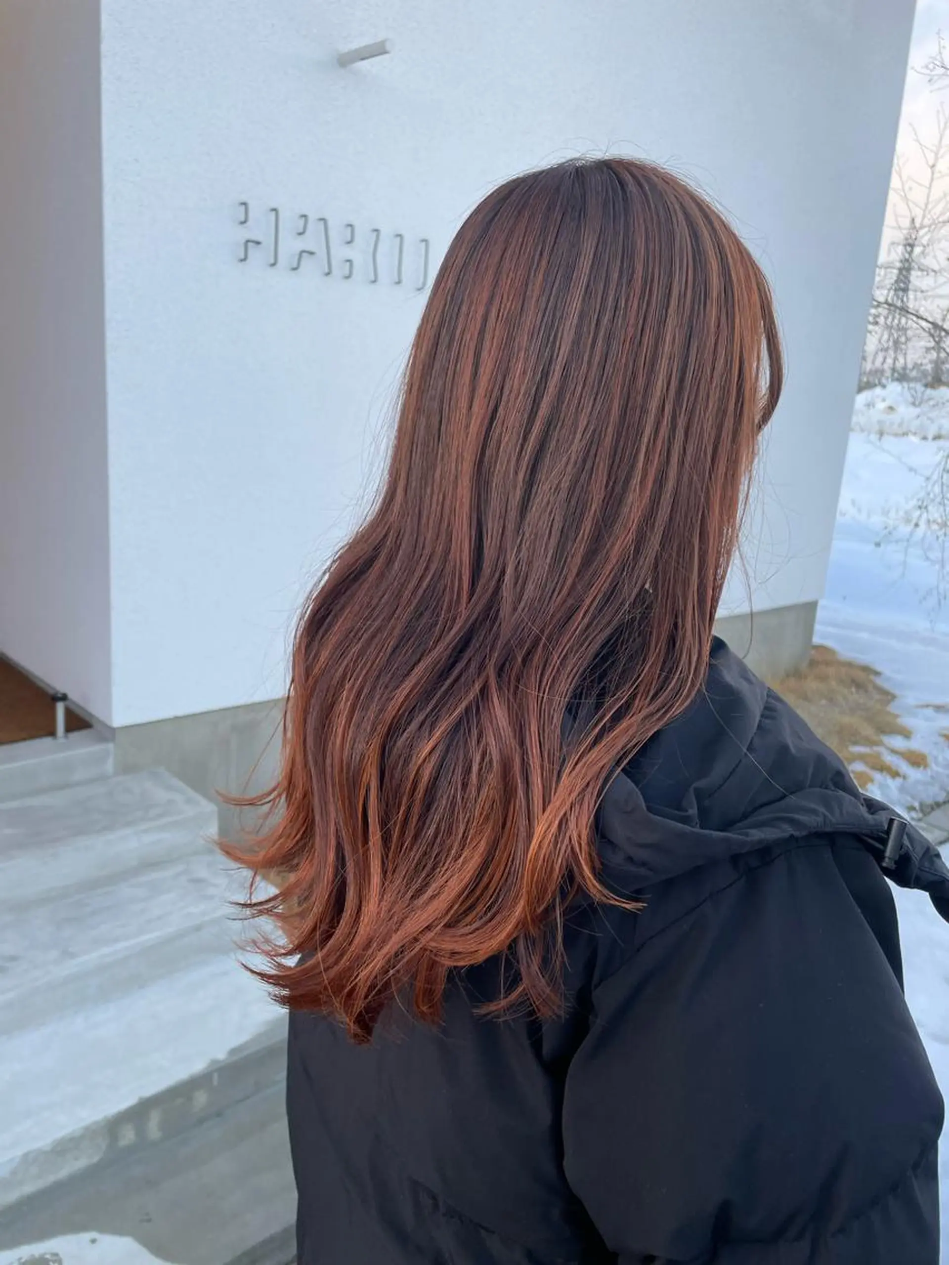 ロング カラー ハイライトカラー ハイライト カット ヘアカラー SOU所属・ふるかわ れなのヘアスタイル