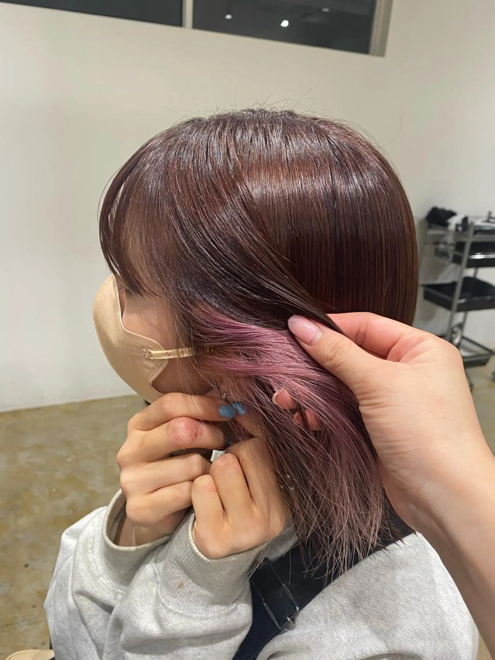 カラー ブリーチ MINX The pass所属・透明感ケアカラー/ レイヤー/ryokaのヘアスタイル