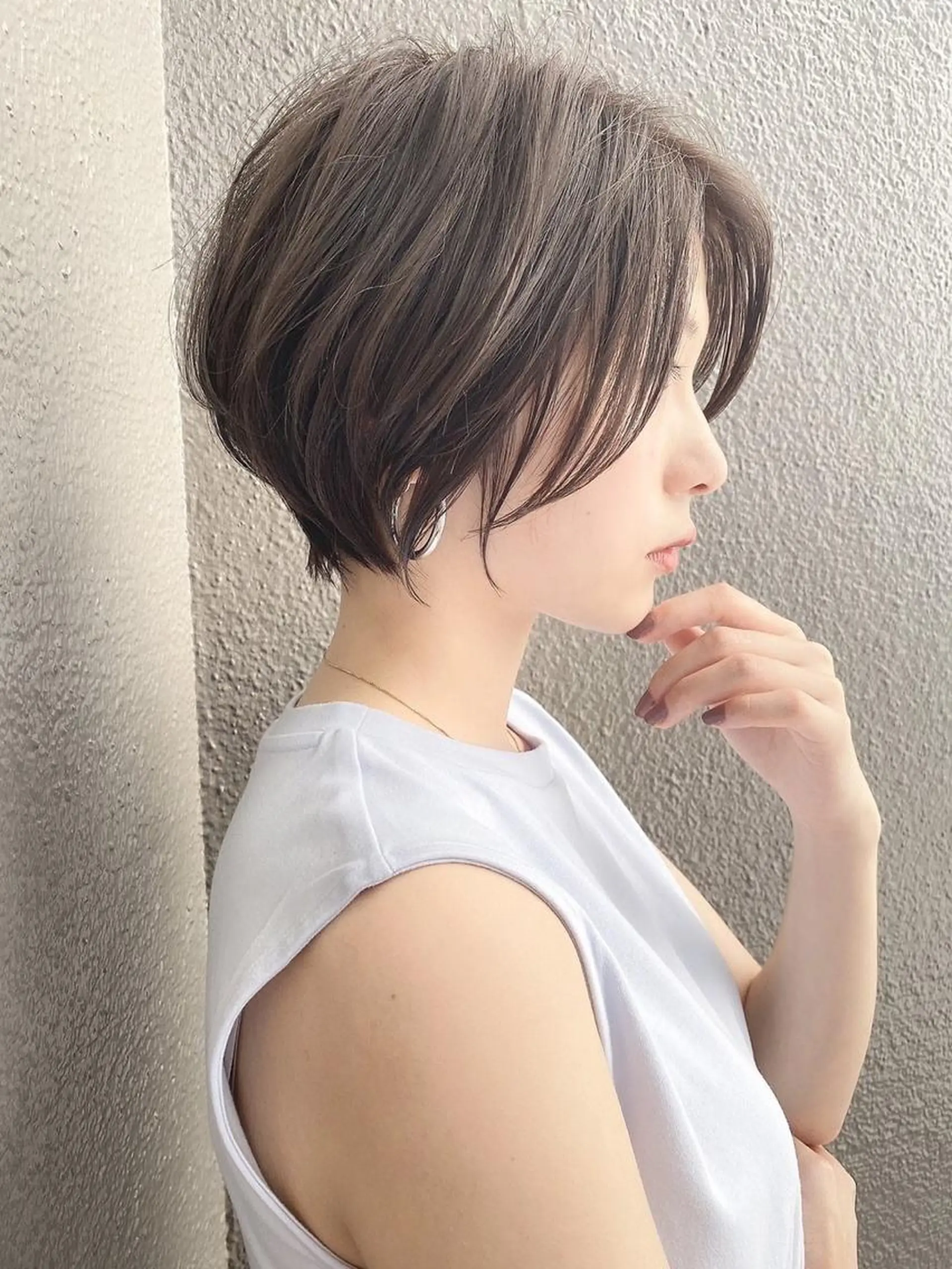 ショート カラー パーマ 髪質改善　ANFINI 仙台所属・仙台Ｉ韓国レイヤー Ｉ髪質改善Ｉ伊藤拓海のヘアスタイル