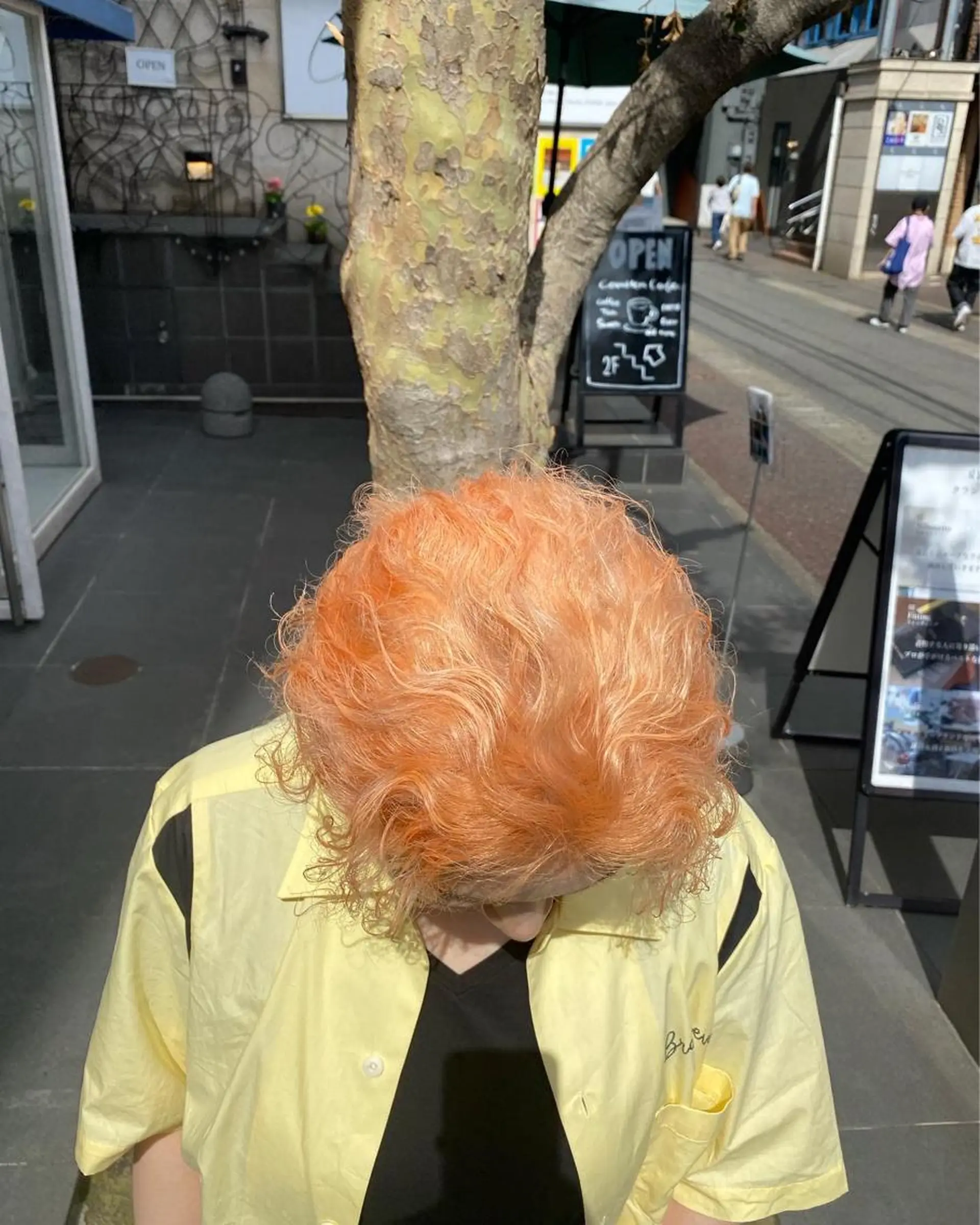 カラー オレンジ ヘアカラー トリートメント SALOWIN天神大名店所属・吉武 茂暉のヘアスタイル