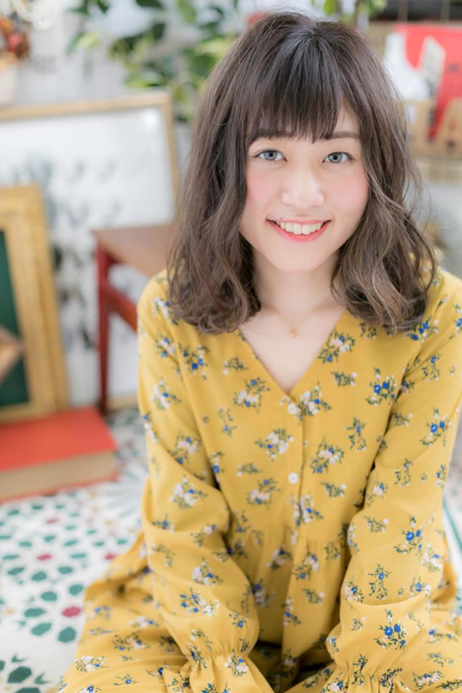 ミディアム ミディアムパーマ 小顔カット得意🌟 岩渕麻由のヘアスタイル