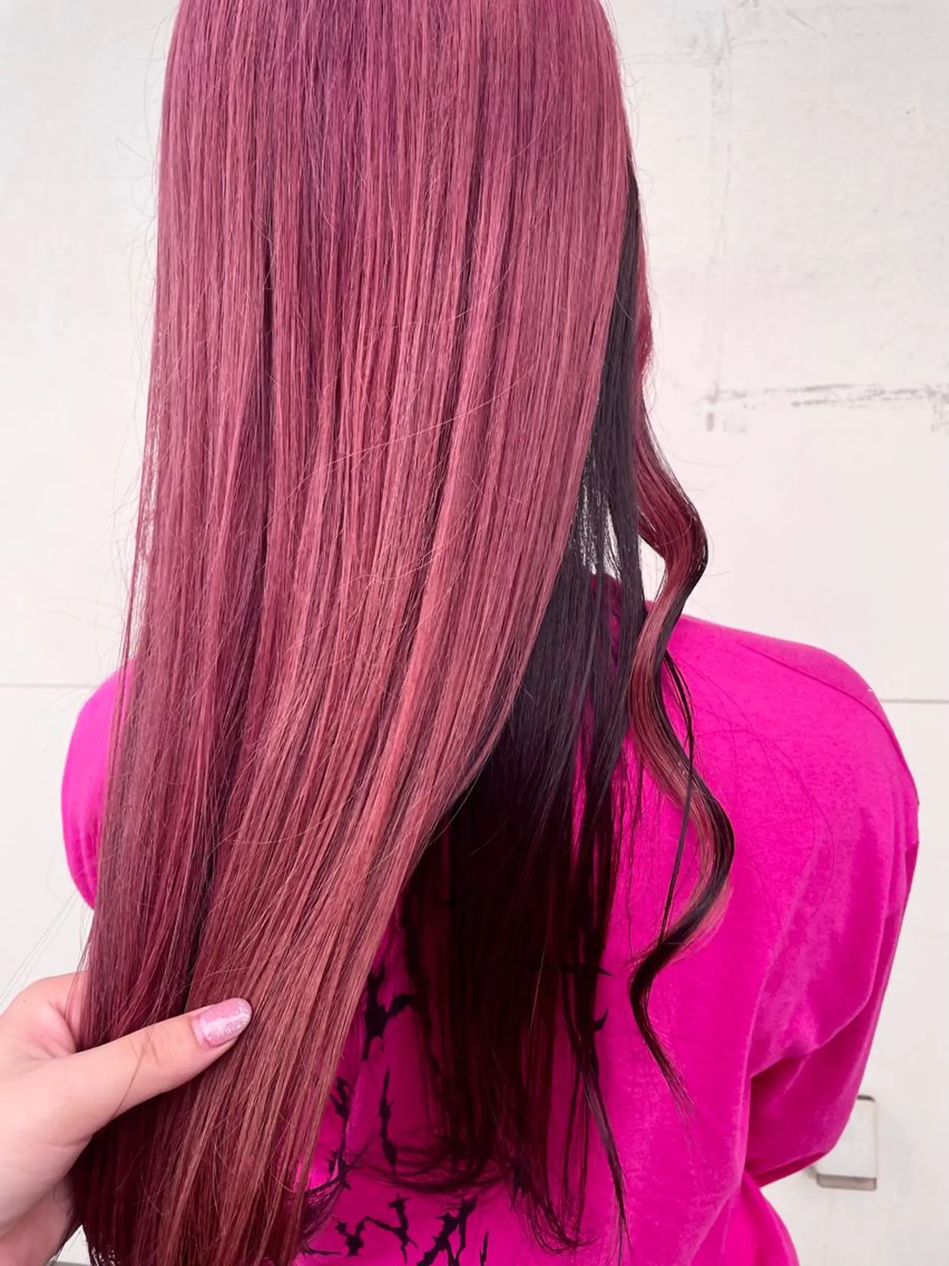 ロング カラー 🎀透明感×ちゅるん ピンク🎀ゆきののヘアスタイル