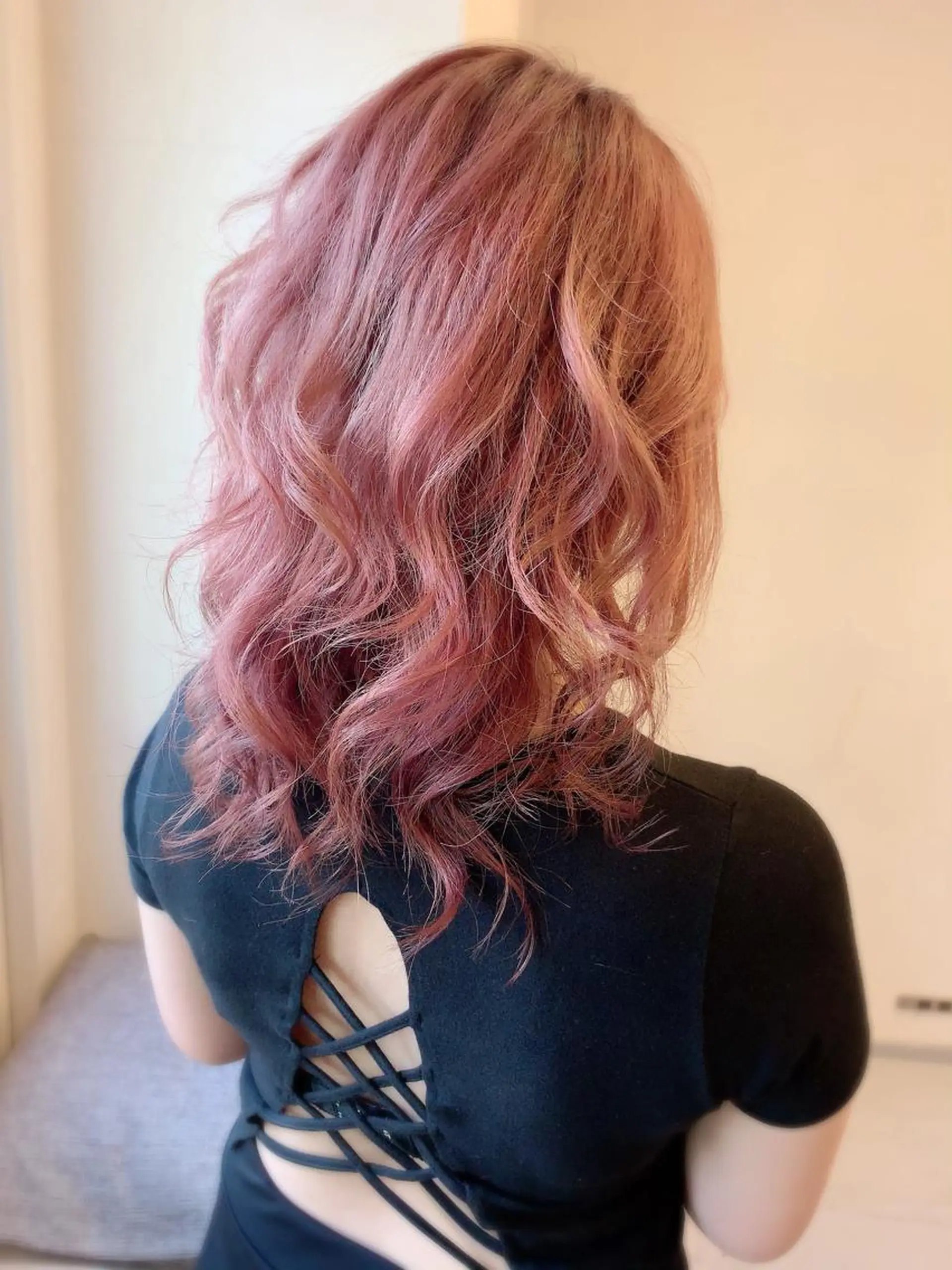 ミディアム カラー ブリーチ ピンクカラー カット ヘアカラー トリートメント 🍀Moda by Grande🍀のヘアスタイル