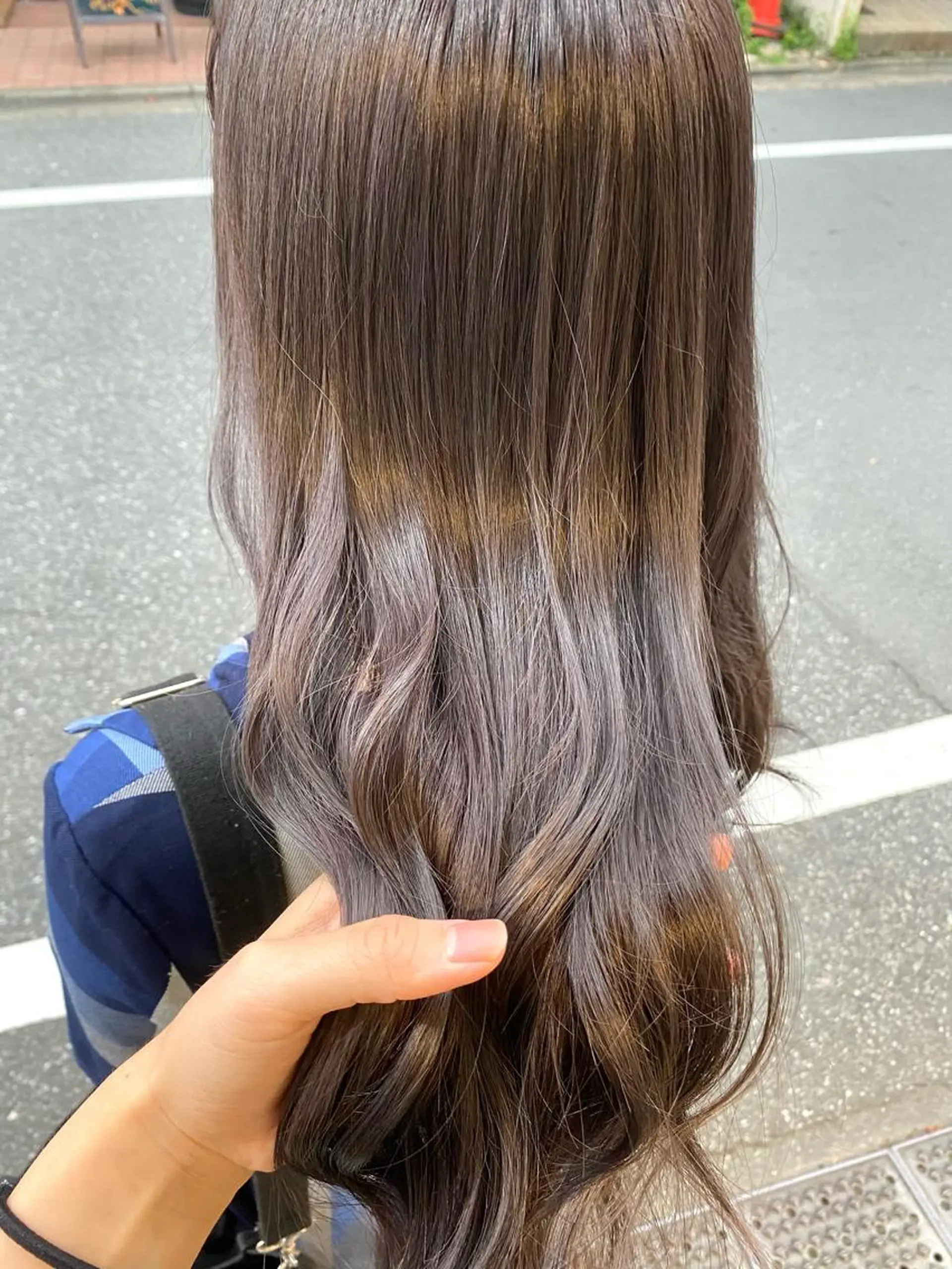 ミディアム カラー 透明感カラー ラベンダーカラー 西山梨々/ボブ/ ショート/レイヤーのヘアスタイル