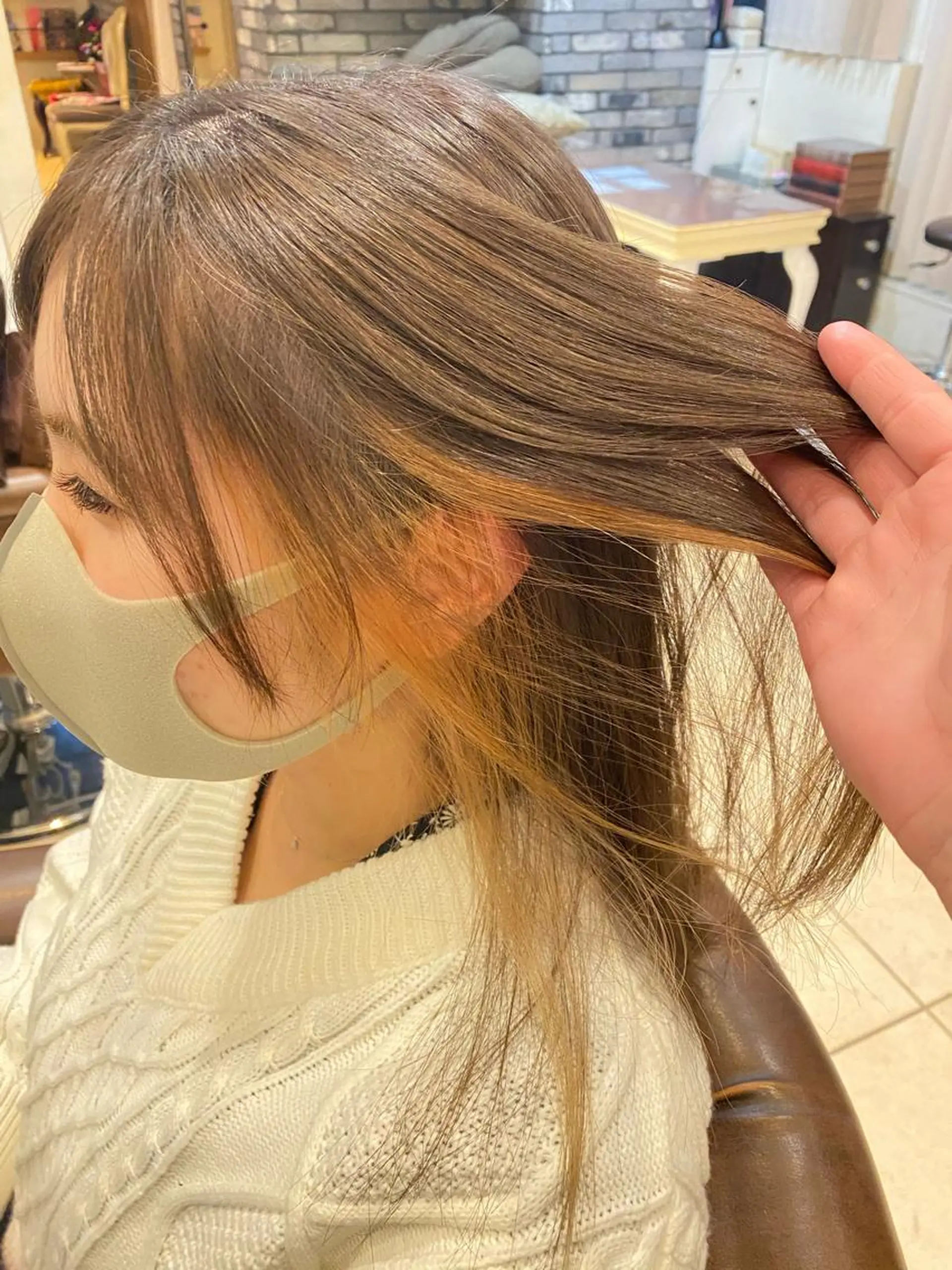 ロング カラー インナーカラー aile TotalBeautySalon 生駒店所属・むらい ゆいのヘアスタイル