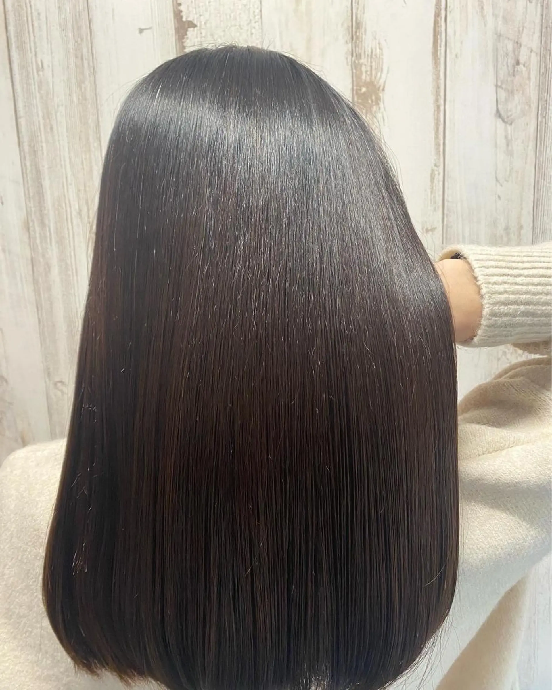 セミロング 髪質改善 トリートメント カット ヘアカラー 縮毛矯正 トリートメント 【髪質改善・艶髪 ・ハイライト】ハナカのヘアスタイル