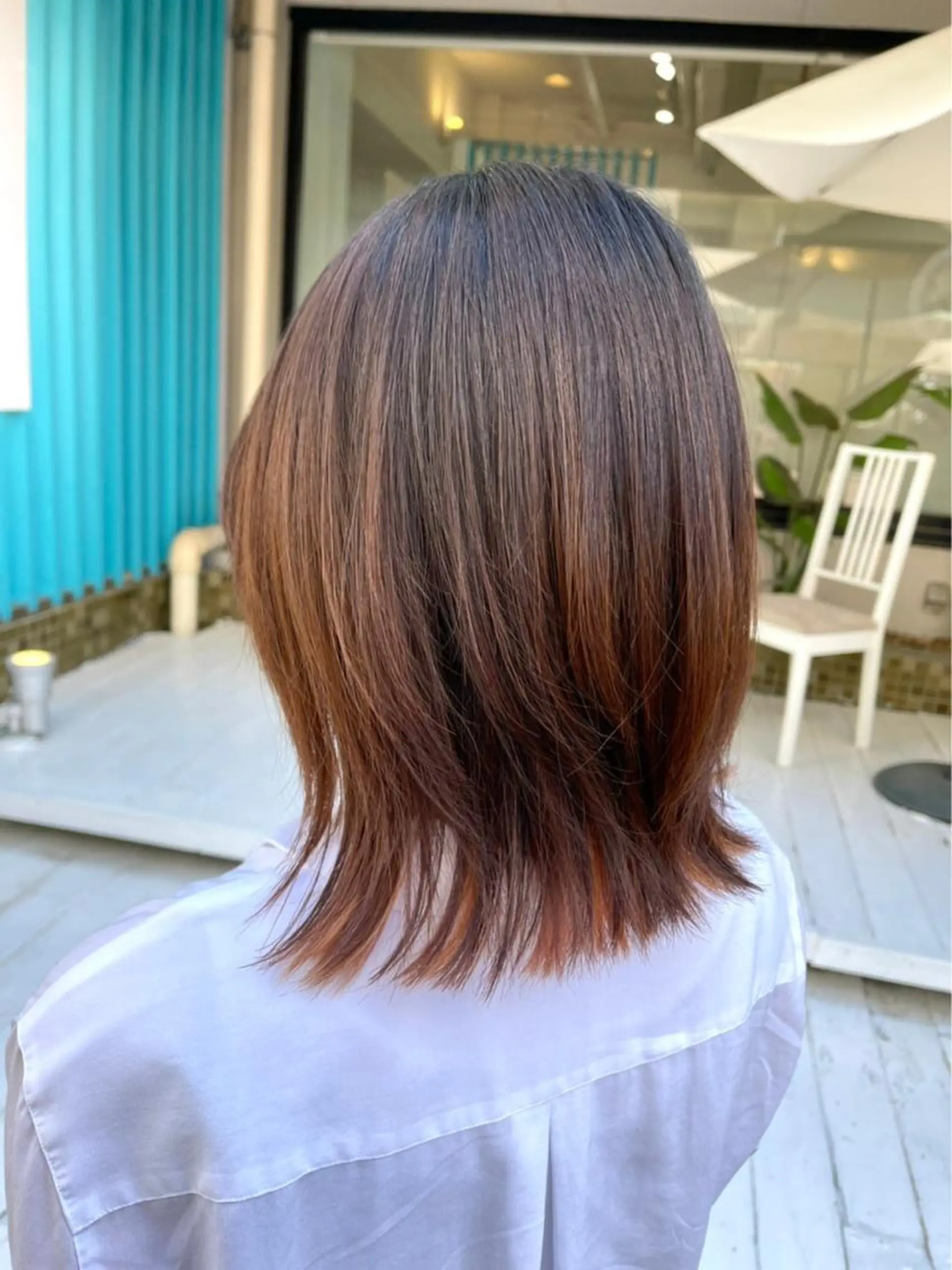 ミディアム カット ヘアカラー 井上 亜海のヘアスタイル