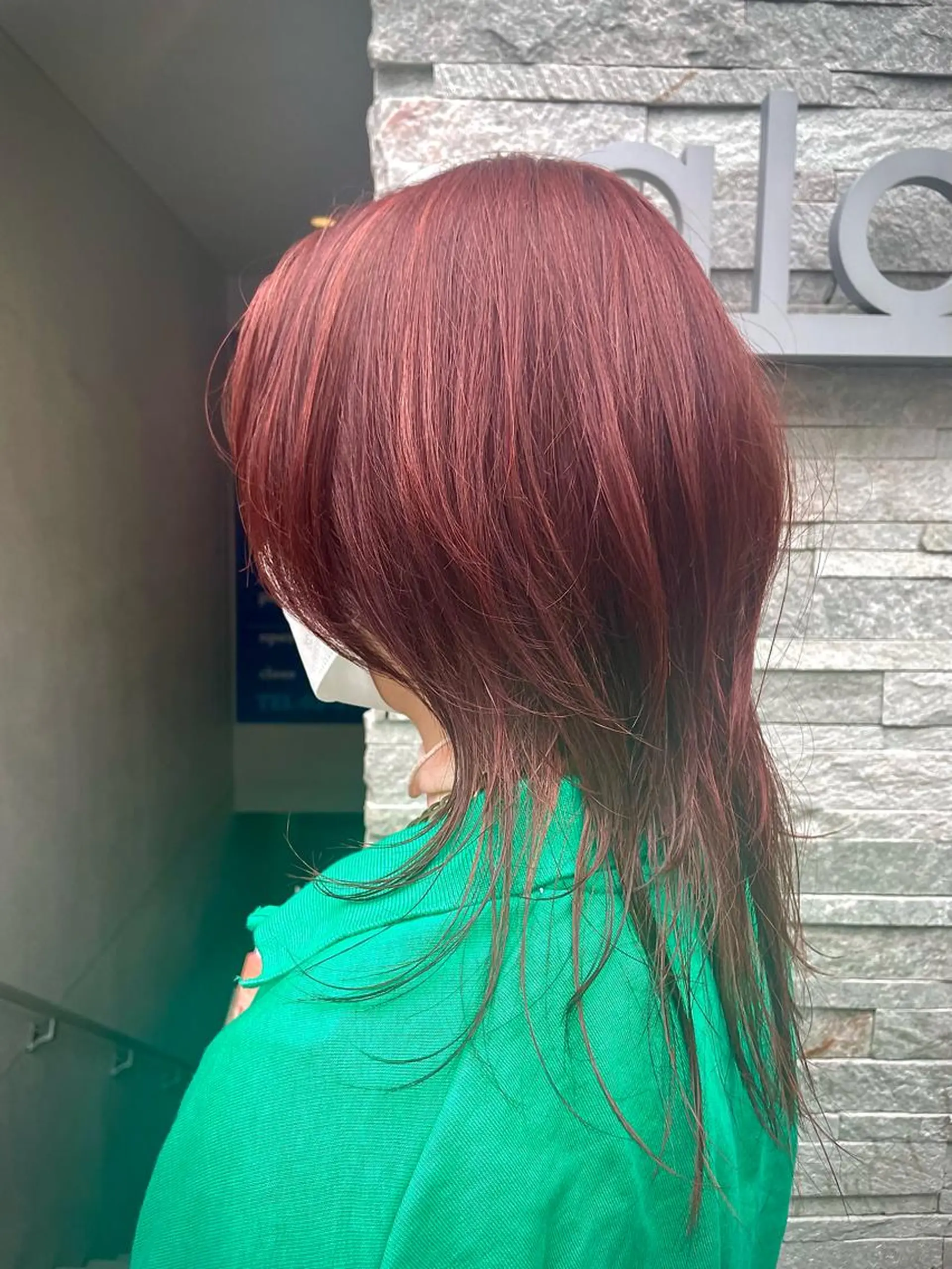 セミロング カラー ブリーチ ハイライトカラー ブリーチなしカラー オレンジ レッドカラー ヘアカラー トリートメント 💖三軒茶屋💖 KANAMIのヘアスタイル