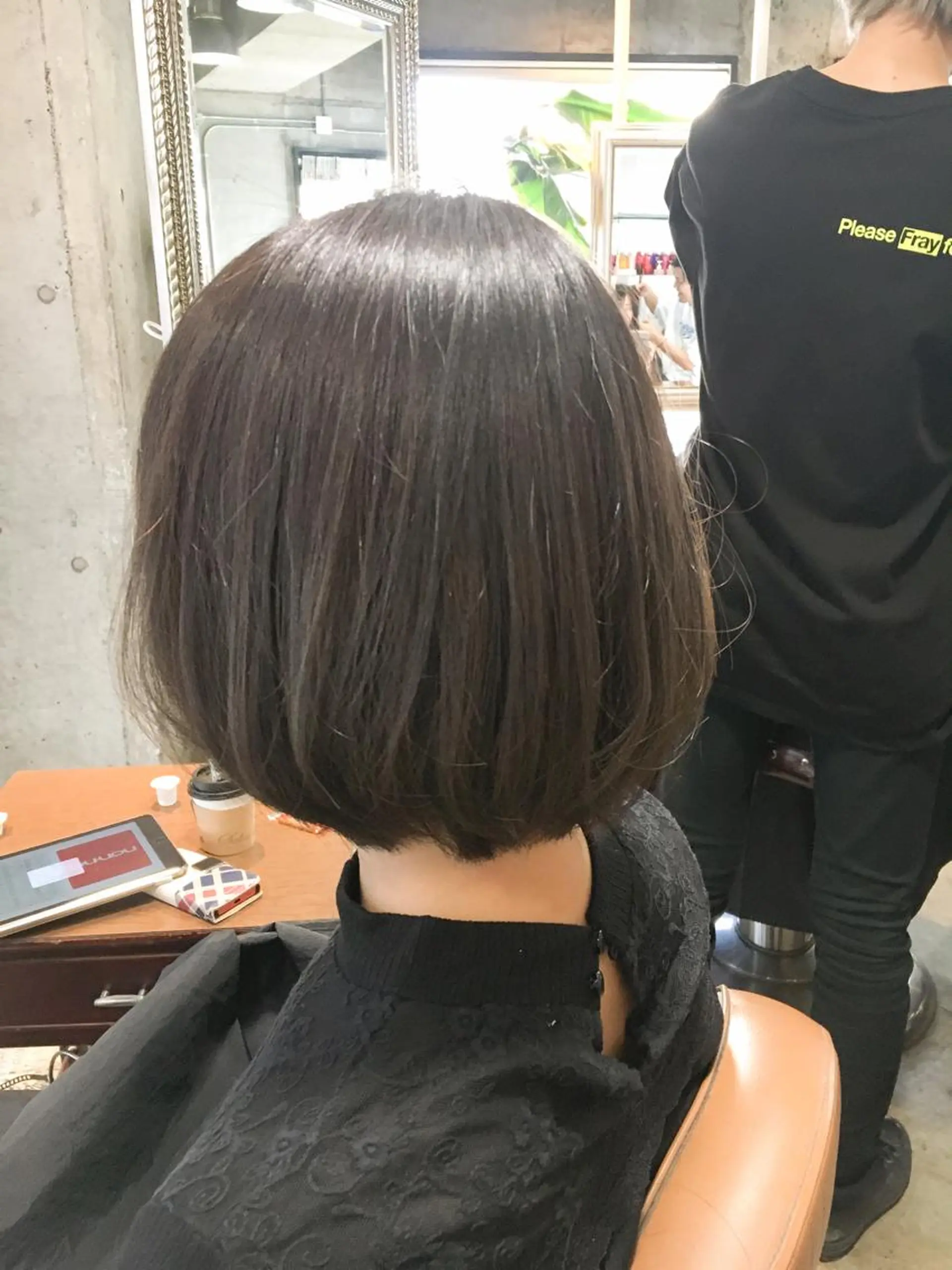 ショート カラー グレージュ ハイライトカラー ハイライト 北條 優輝のヘアスタイル