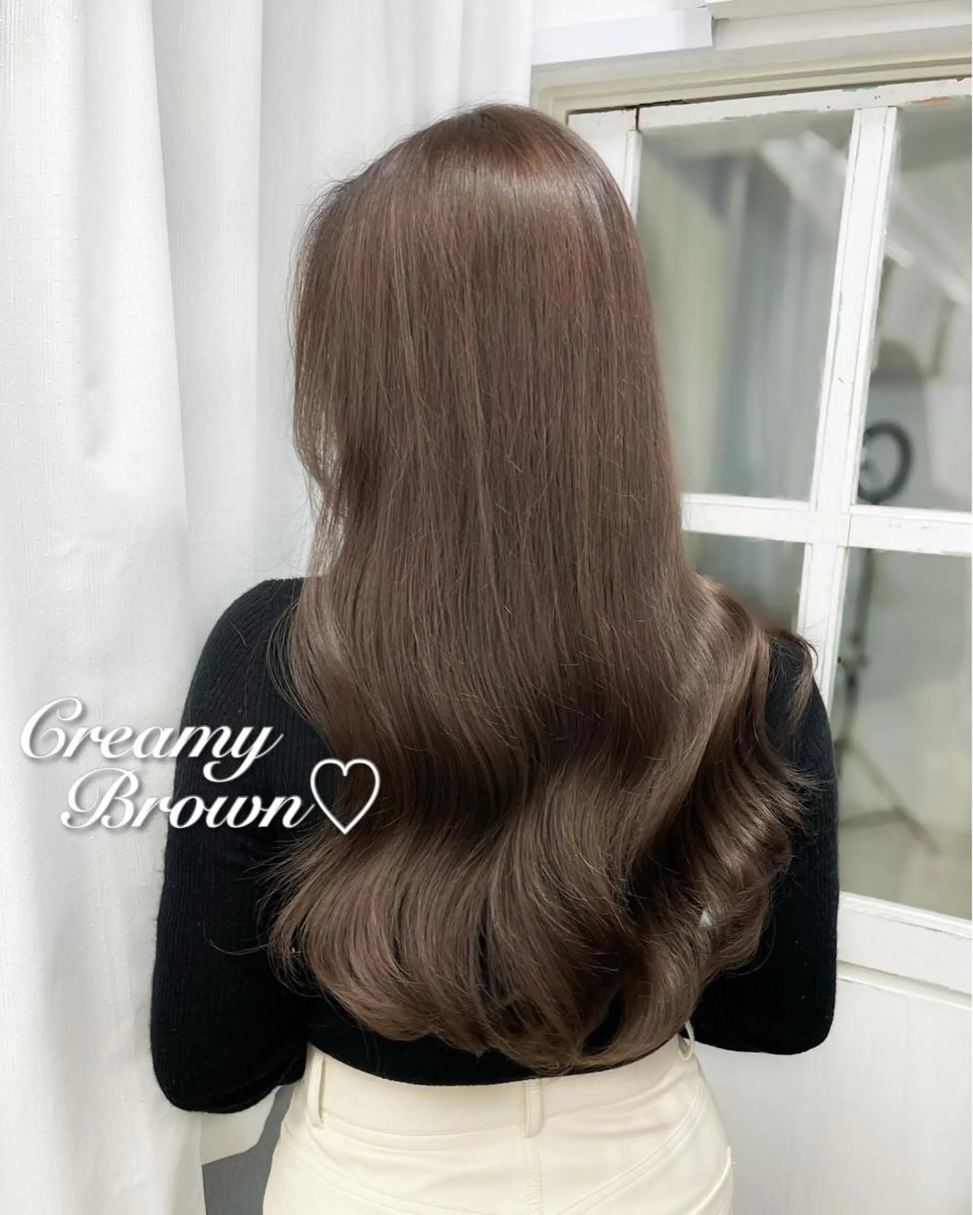ロング カラー ヘアカラー トリートメント ヘアセット 韓国ヘア🤍髪質改善 🇰🇷AKANEのヘアスタイル