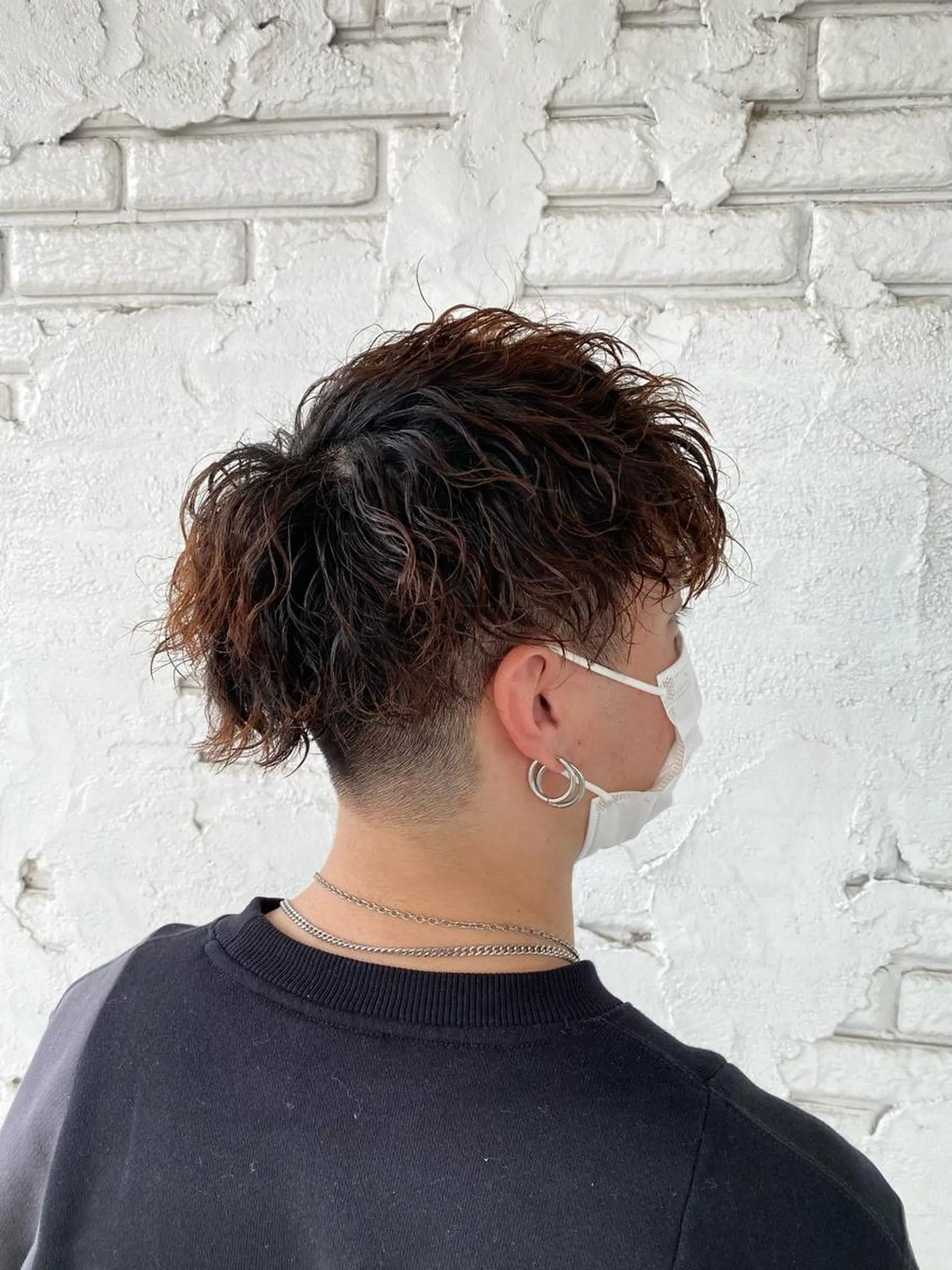 パーマ メンズ 尾崎 優也のヘアスタイル