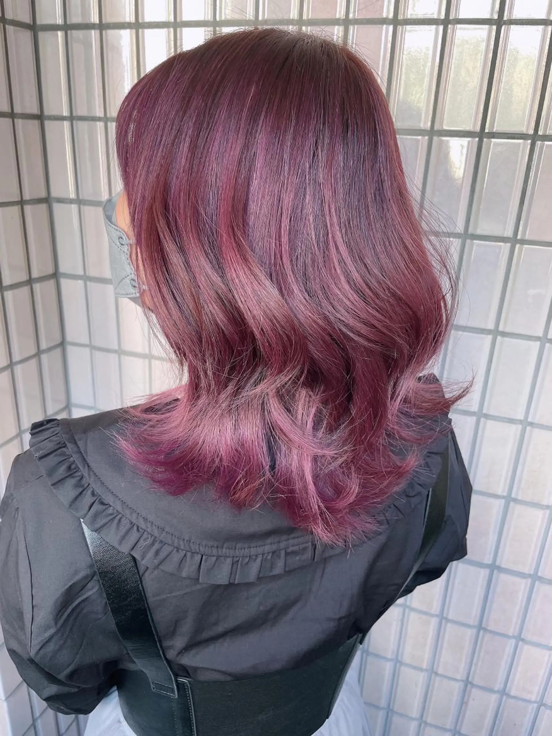 ミディアム パープルカラー Matina hair所属・原 千景のヘアスタイル