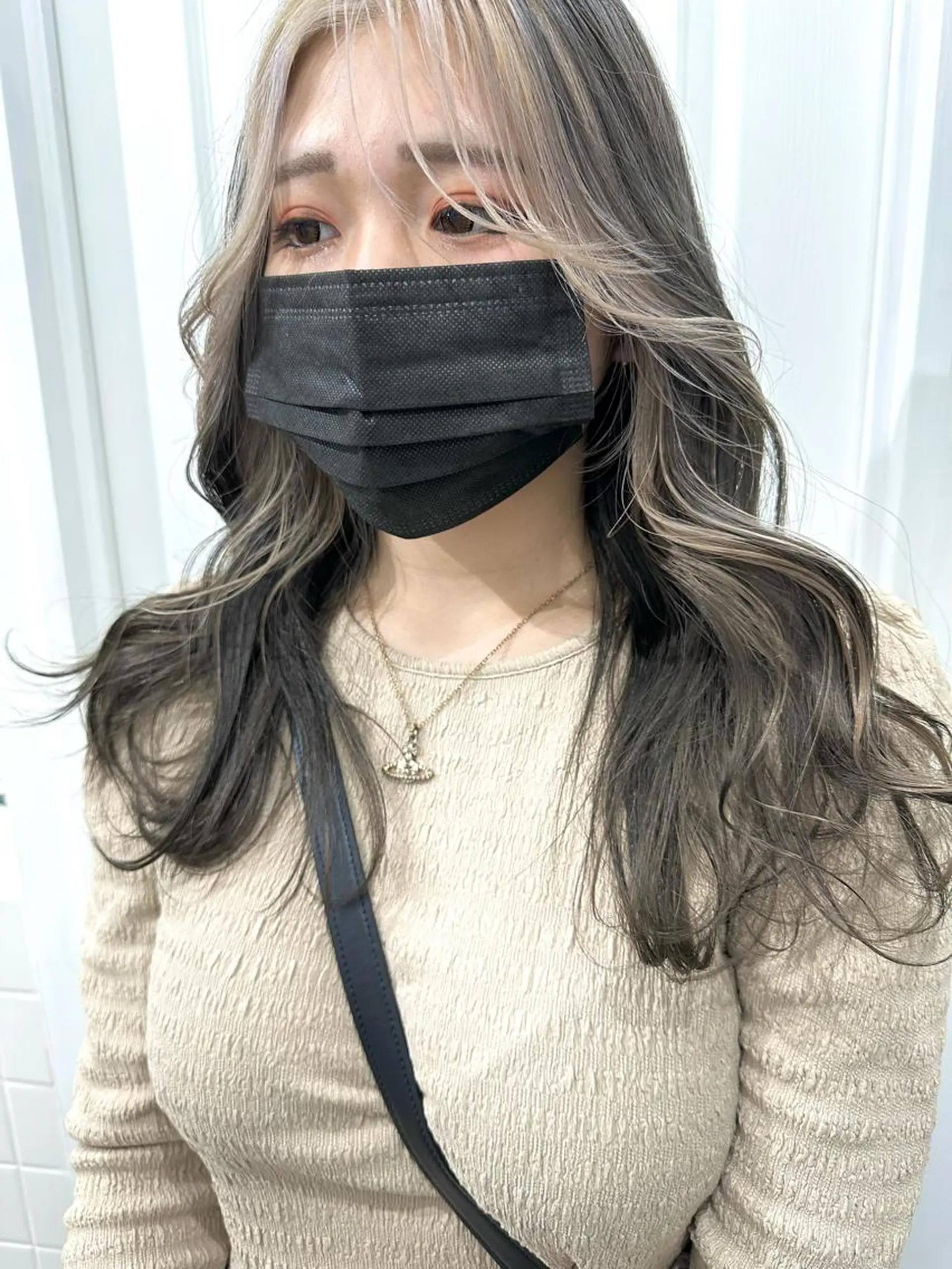 セミロング カラー ヘアアレンジ ヘアカラー トリートメント ヘッドスパ ヘアセット kai .のヘアスタイル