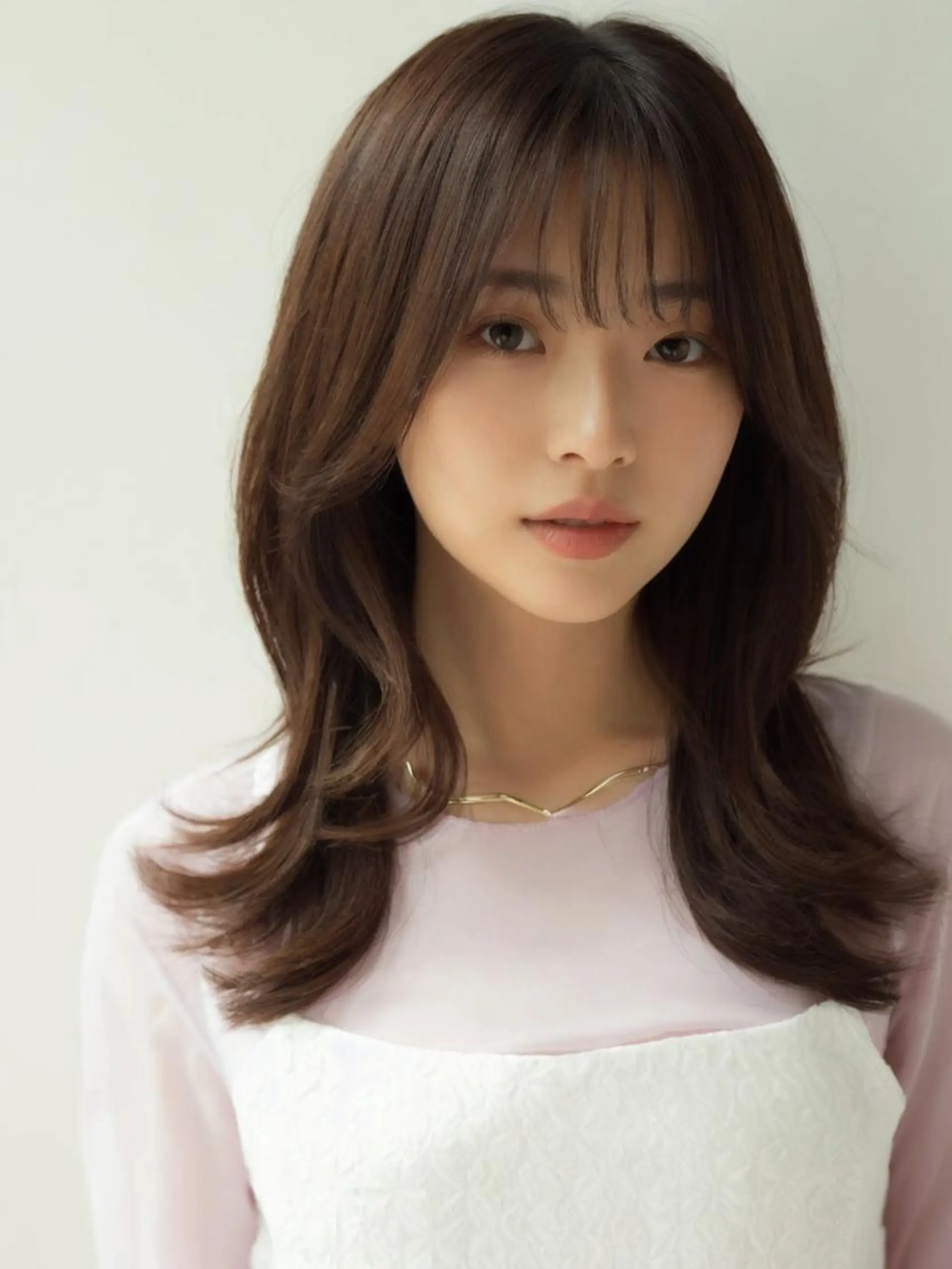 セミロング カラー 髪質改善 カット ヘアカラー トリートメント 永岡 はるのヘアスタイル