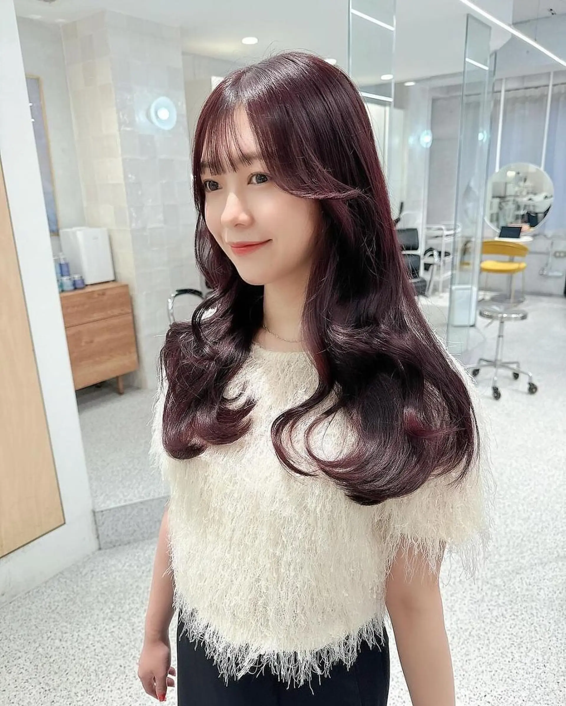 ロング ヘアカラー トリートメント 透明感カラー ‎🤍Harukaのヘアスタイル