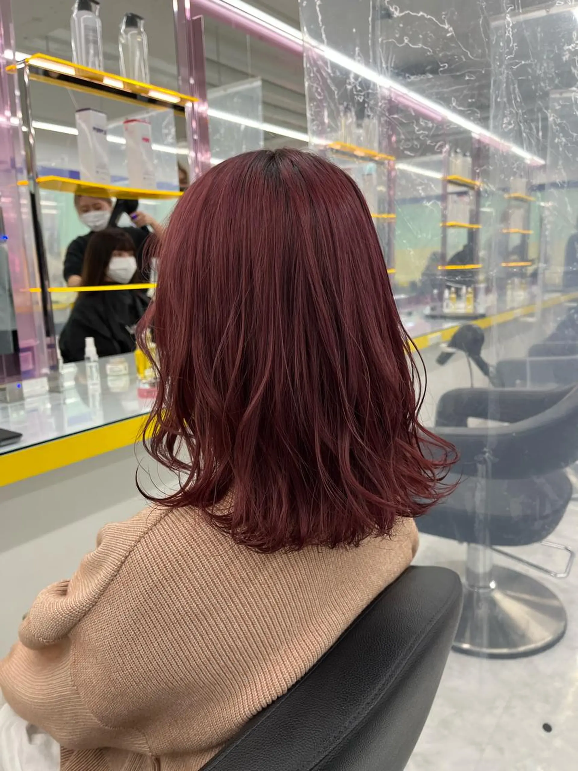 ミディアム ヘアカラー トリートメント ヘアセット 🌿透明感カラー‪ 縮毛矯正✨かずきのヘアスタイル