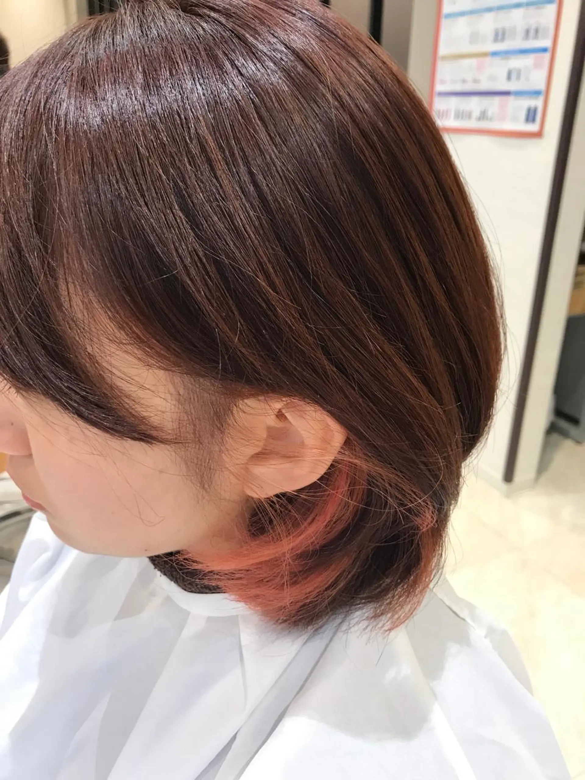 カラー インナーカラー ピンクカラー 星野 慎也のヘアスタイル