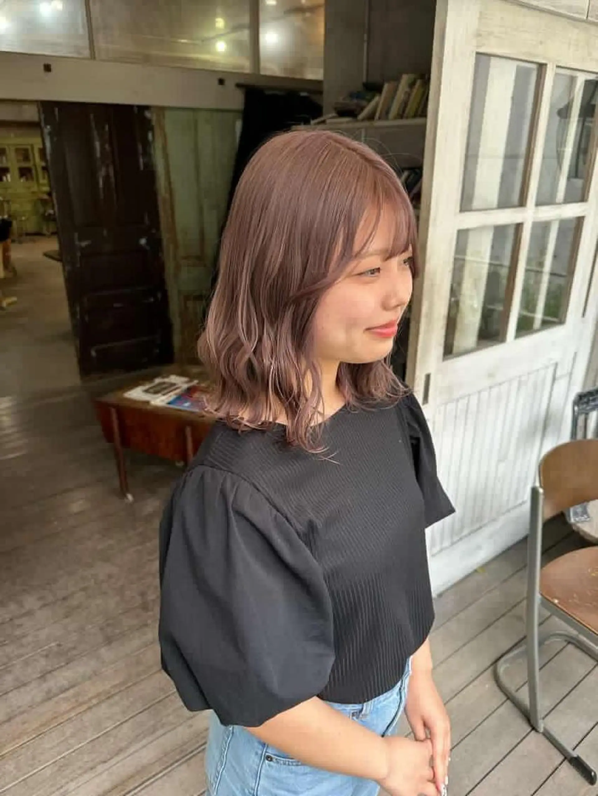 ミディアム カラー ヘアアレンジ メンズ キッズ ショートボブ ミディアムパーマ メンズバレイヤージュ メンズブリーチ メンズハイライト ヘアカラー 🌈難波🌈ベージュ カラー【ヒロム】のヘアスタイル