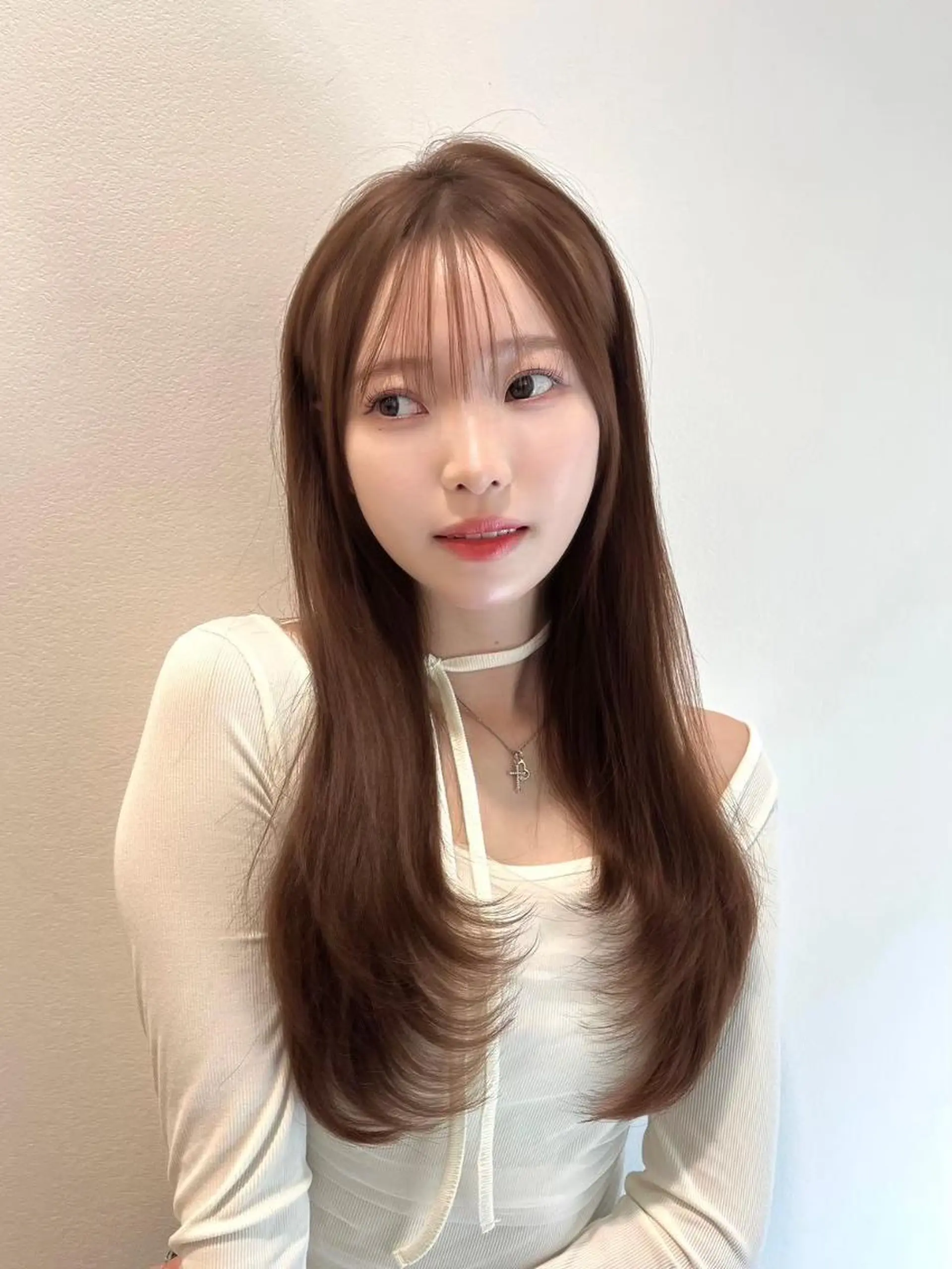 カラー カット ヘッドスパ ヘアセット 冬の透明感🩶レイヤ ー🩶上野BABYのヘアスタイル