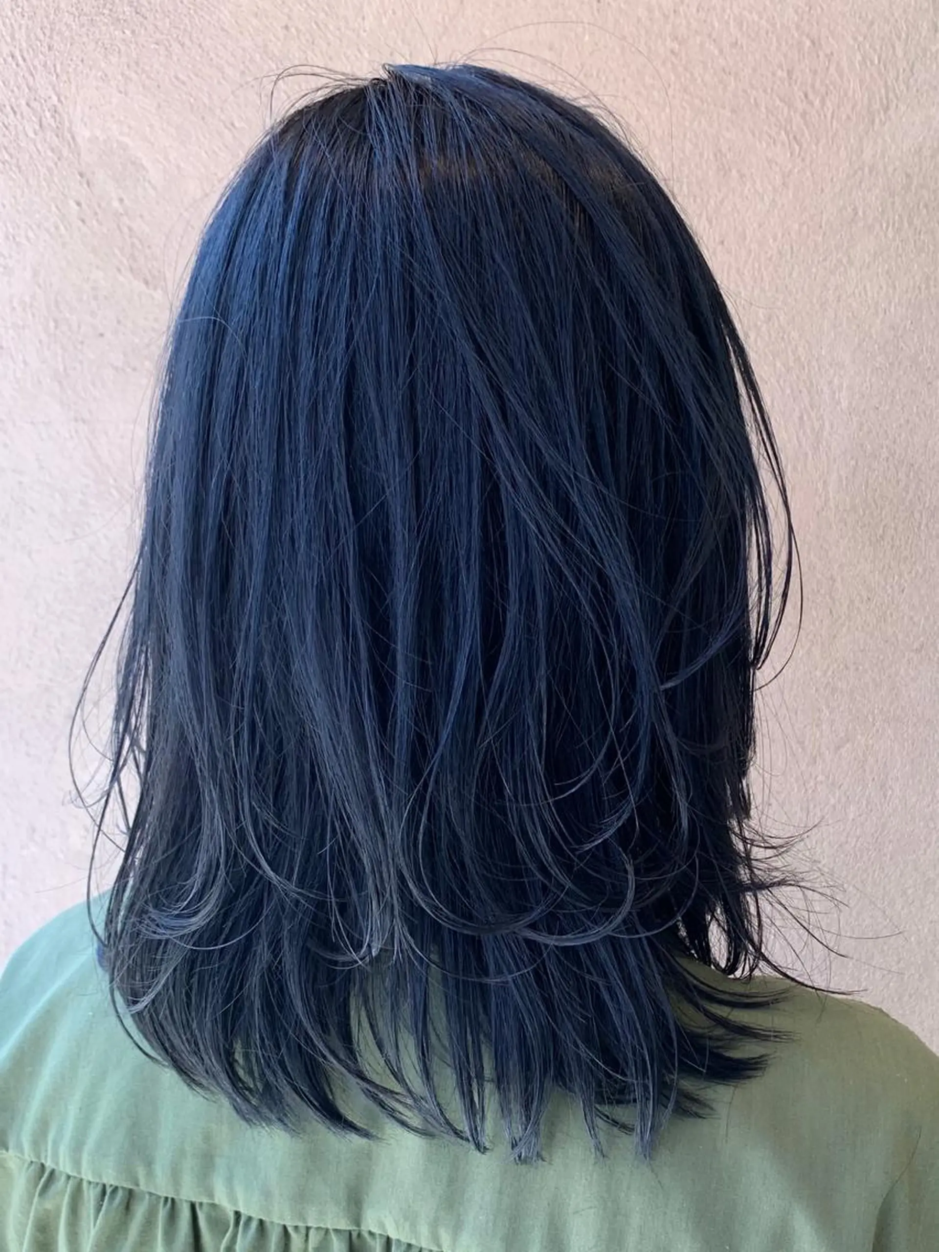 セミロング カラー アッシュ ブルーカラー ブルーアッシュ グラデーションカラー メンズカット/レイヤ ーカット大名Lay.のヘアスタイル
