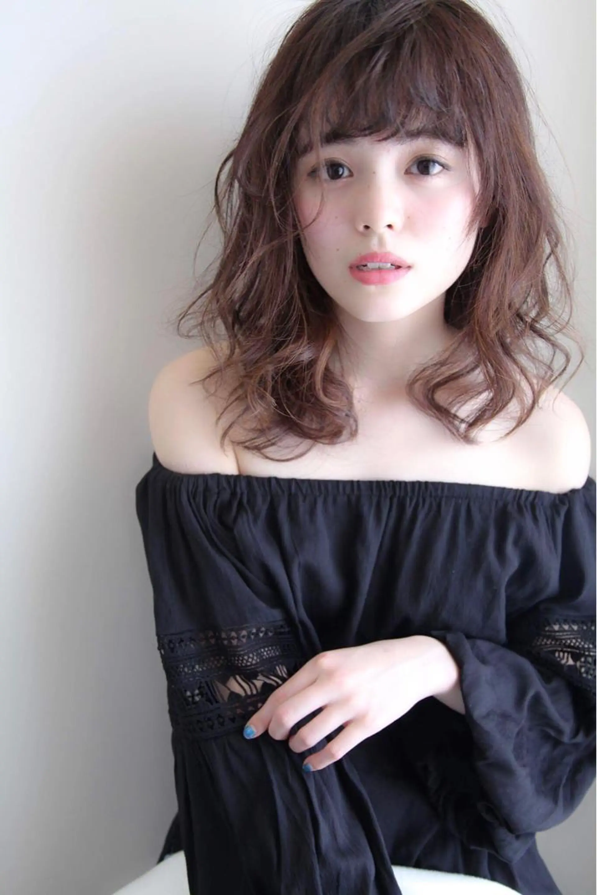 セミロング カラー パーマ ヘアアレンジ メンズ キッズ ネイル マツエク・マツパ カット ヘアカラー 福壽 優奈のヘアスタイル