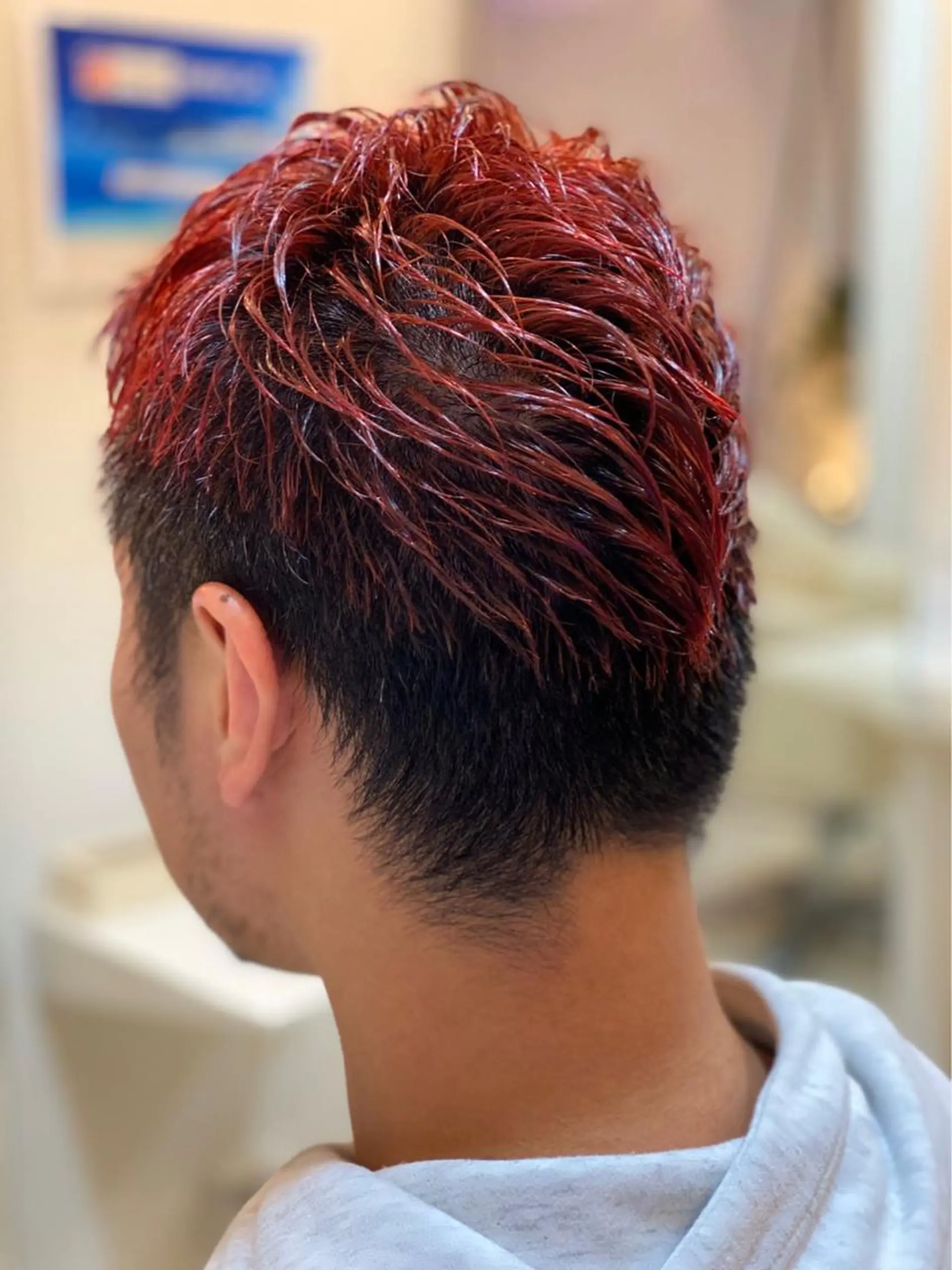 ショート カラー ブリーチ 田中 巧のヘアスタイル
