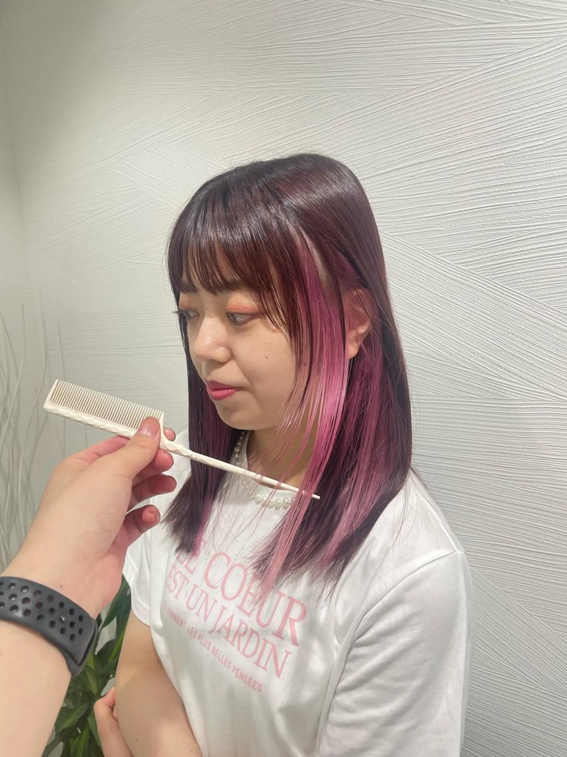 セミロング カラー 潤艶髪師 まむのヘアスタイル