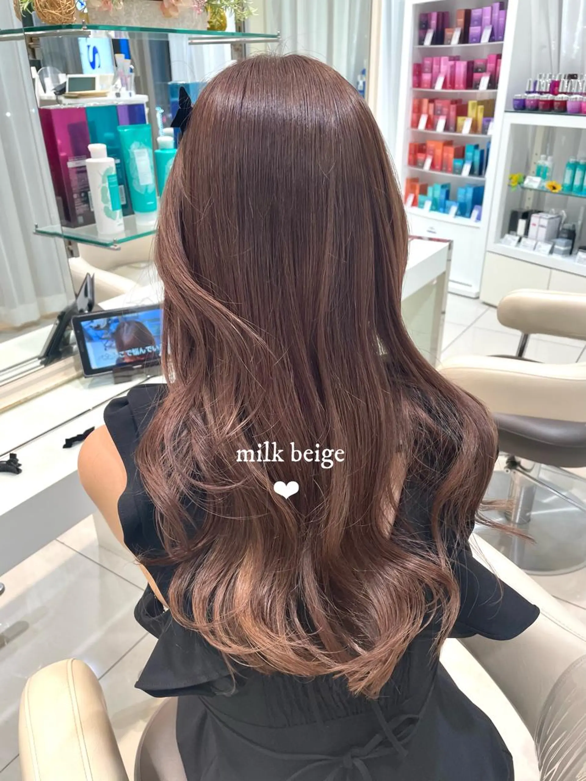 ロング カット ヘアカラー トリートメント 💝ベージュ系 カラー💝徳井はやとのヘアスタイル