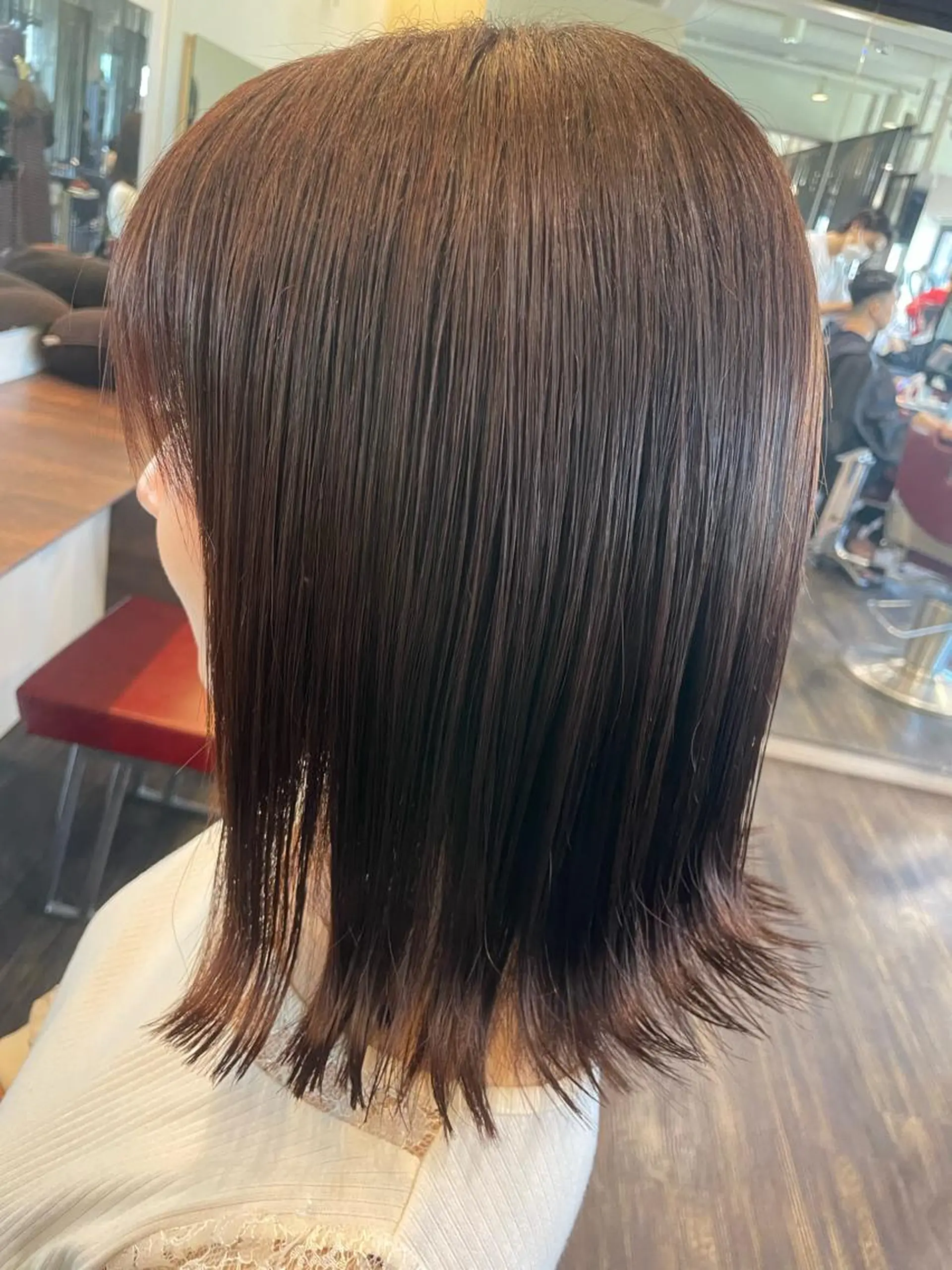 ミディアム カラー ピンクカラー バイオレットカラー 佐藤 綾郁のヘアスタイル