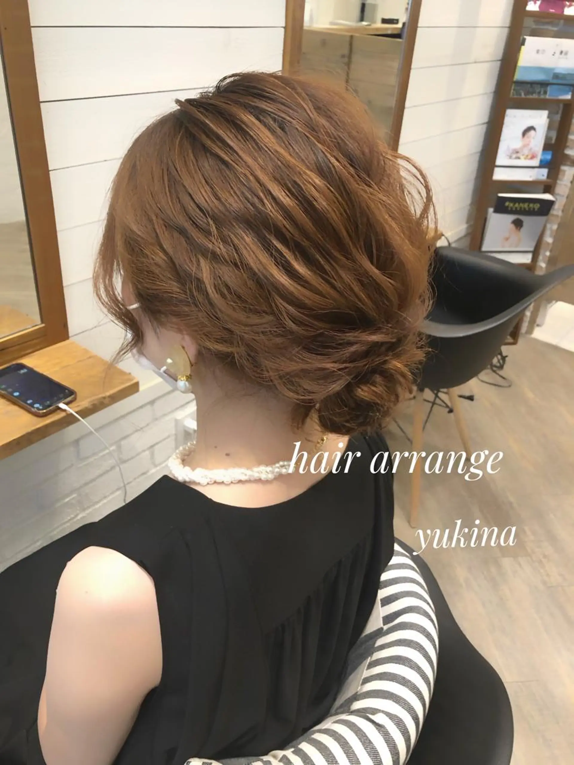ロング お団子ヘア ヘアセット Hair Salon BOTTOMS所属・✨透明感ケアカラー✨ 長野ゆきなのヘアスタイル