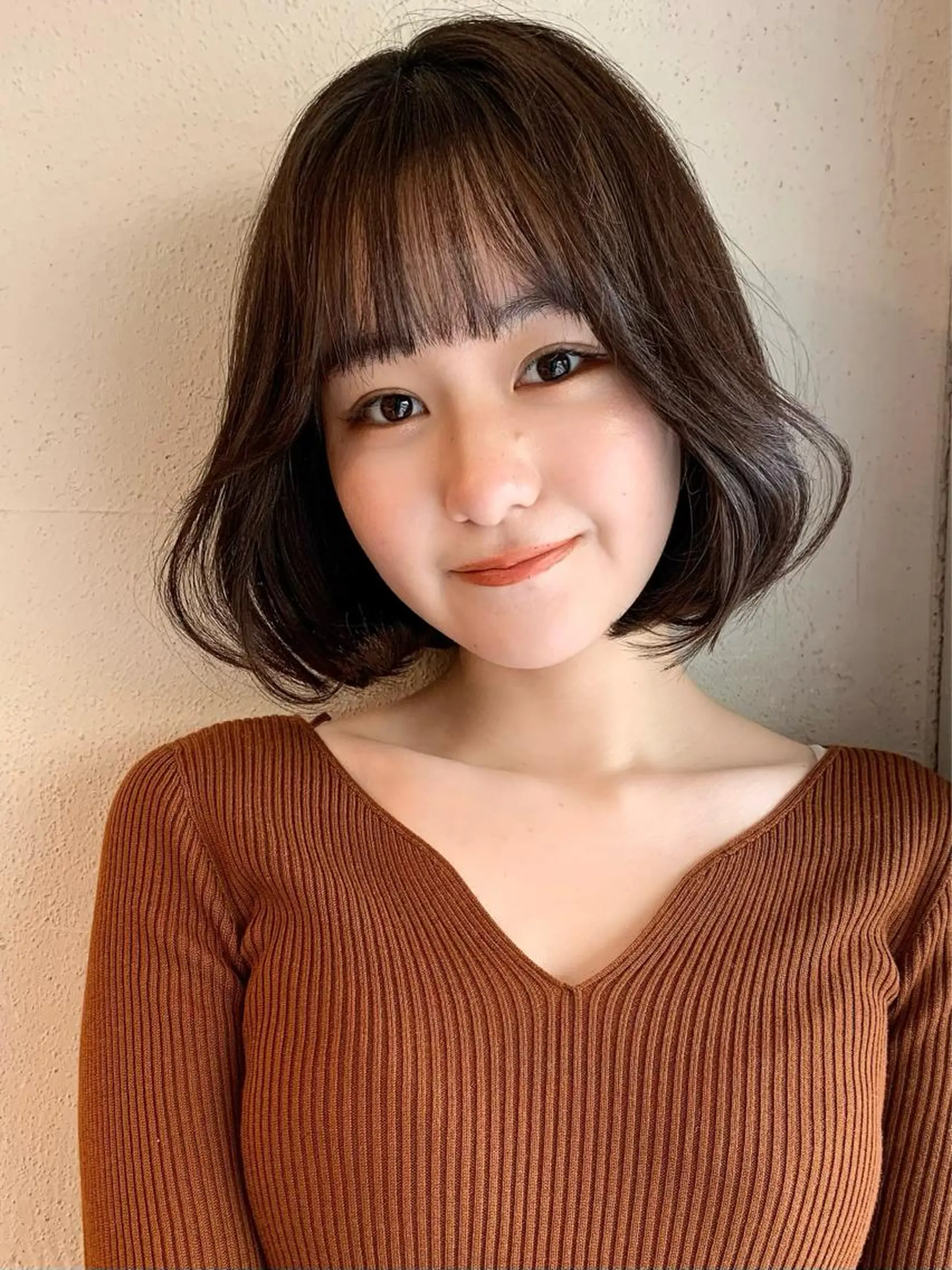 ミディアム カラー 透明感/オリーブ/ グレージュ/YUKAのヘアスタイル