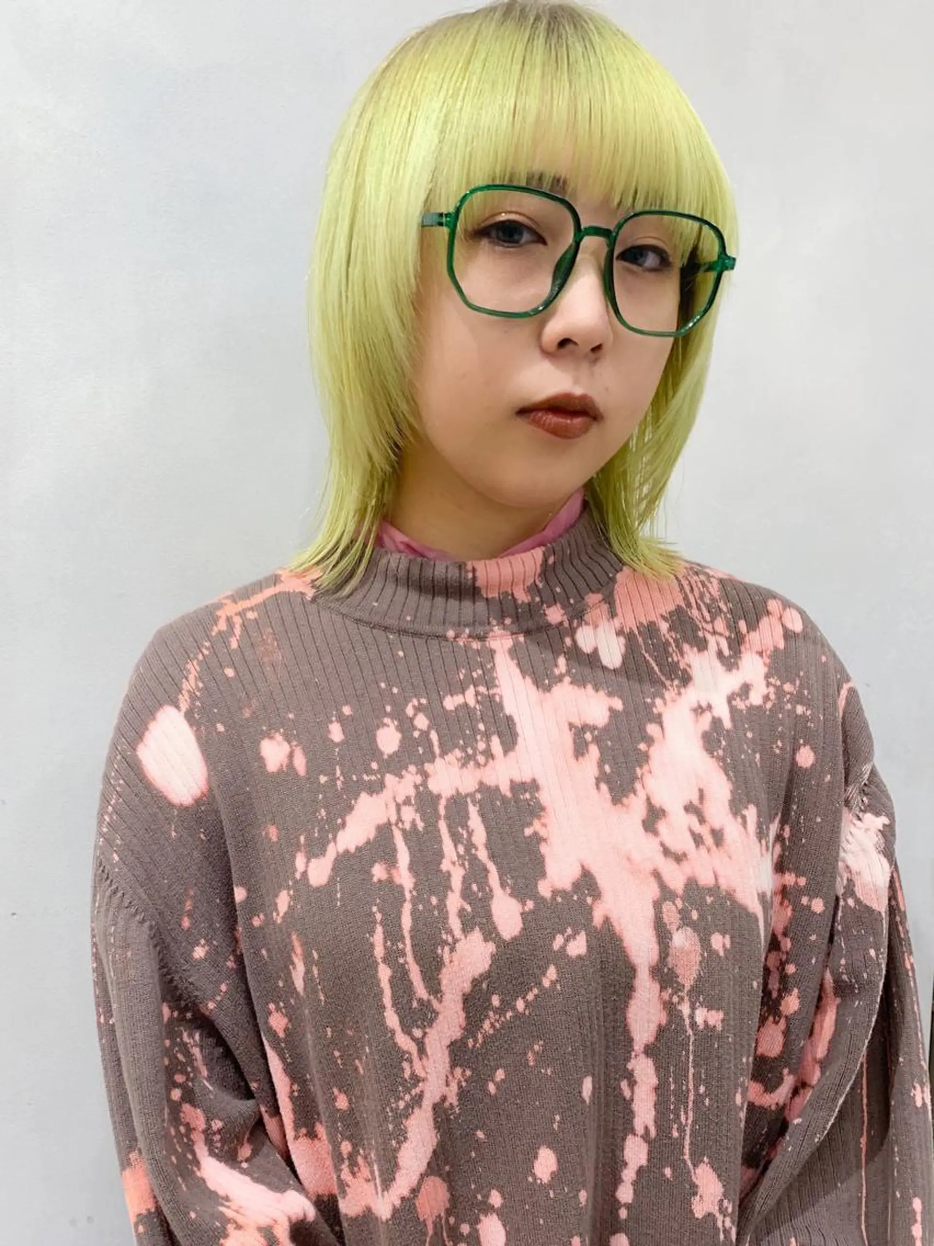 ショート カラー イエローカラー ウルフカット カット ヘアカラー トリートメント ハイトーン特化サロン 代表　中谷蓮のヘアスタイル