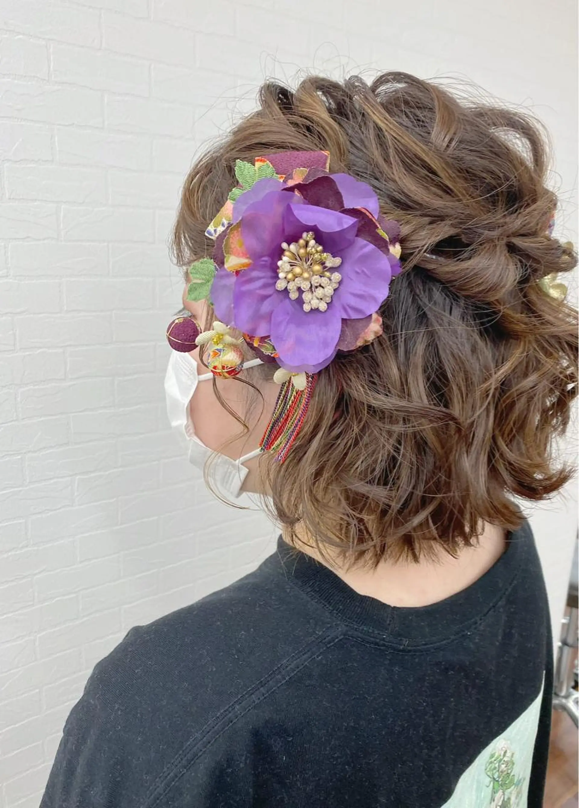 ミディアム ヘアアレンジ ハーフアップ ヘアセット GRANLUSSO 〜グランルッソ駅前店所属・木口 嘉美のヘアスタイル