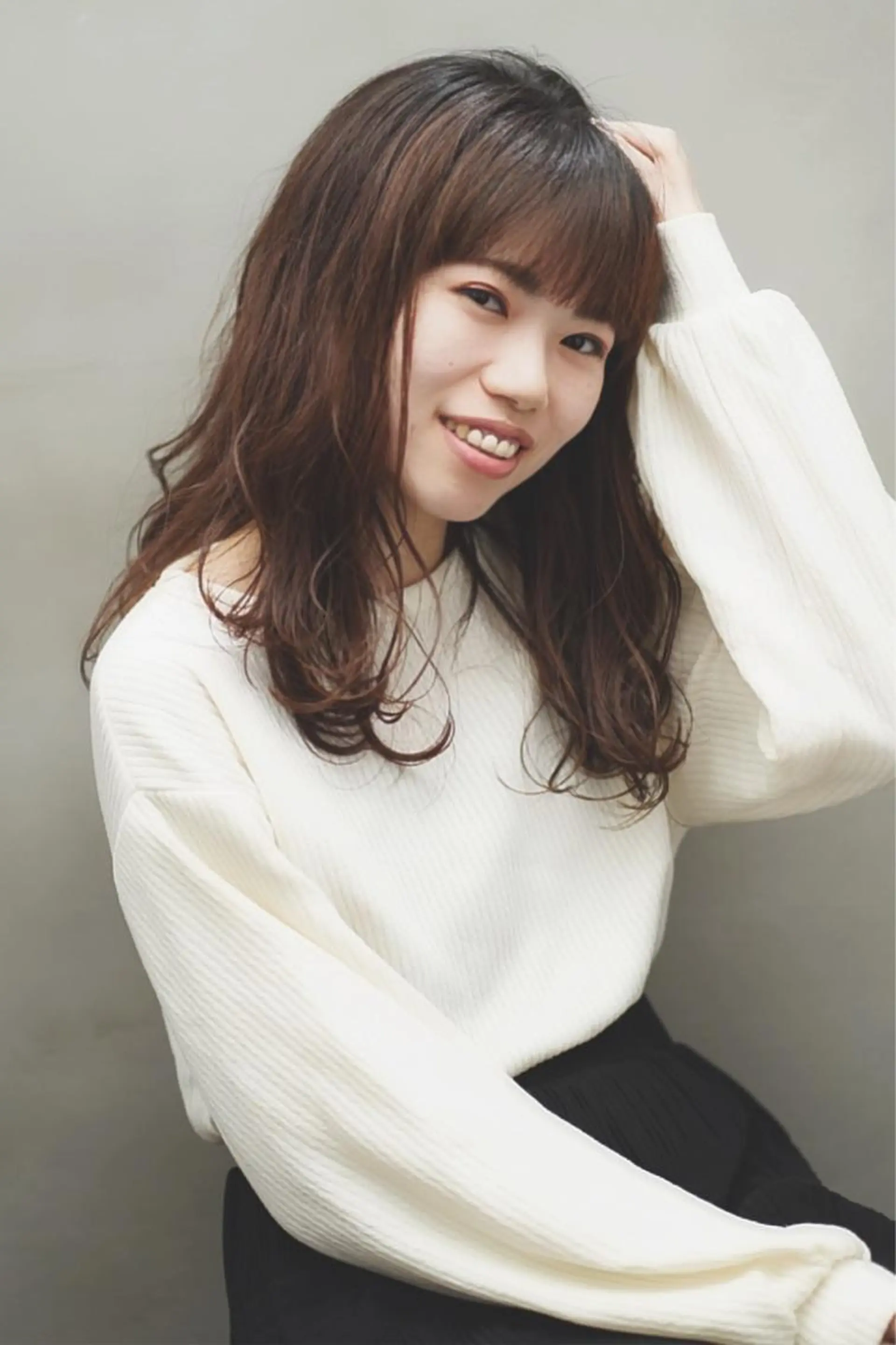セミロング 萩原 仁のヘアスタイル