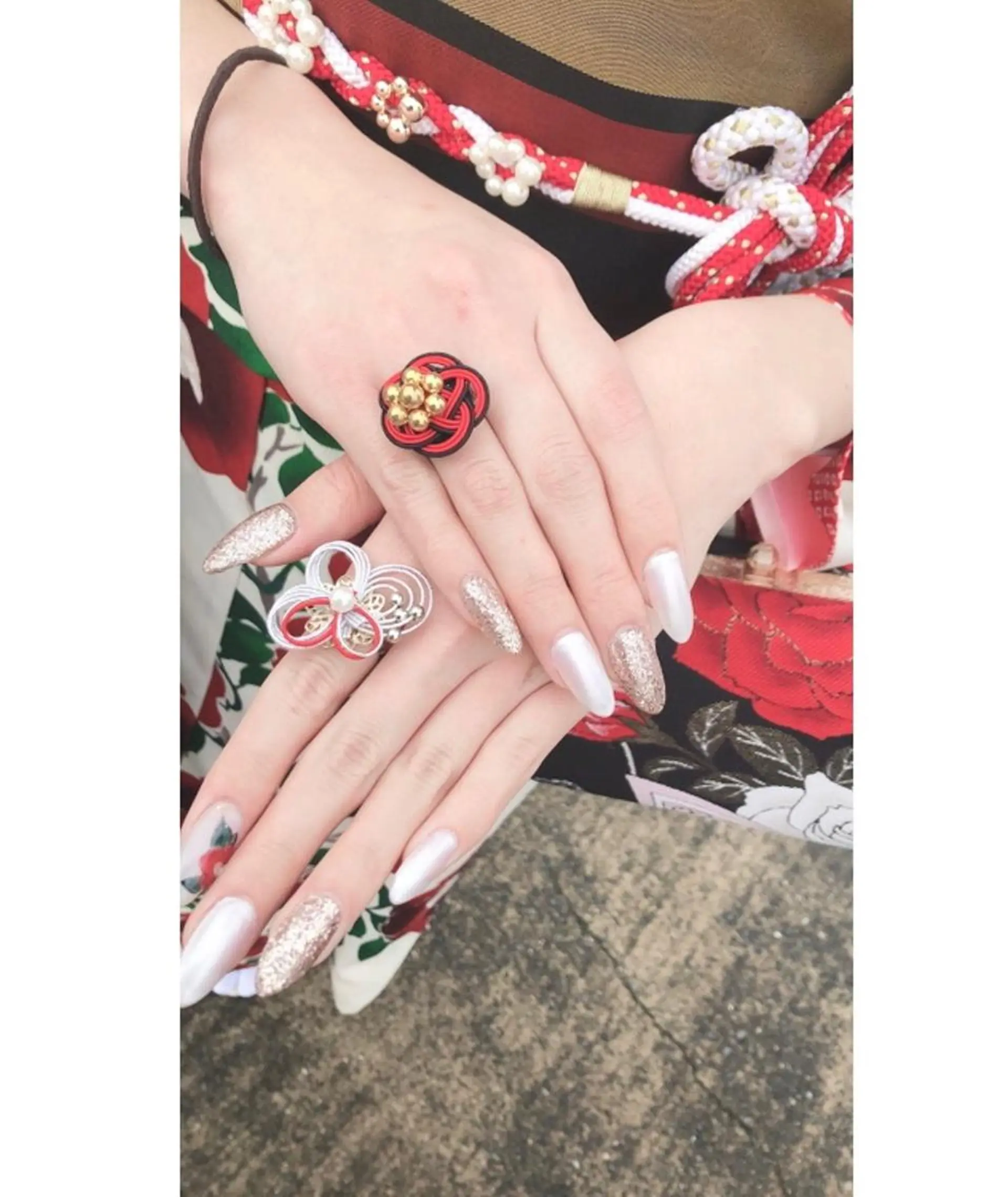 ネイル 成人式 ray nail. 中央橋店のネイルデザイン
