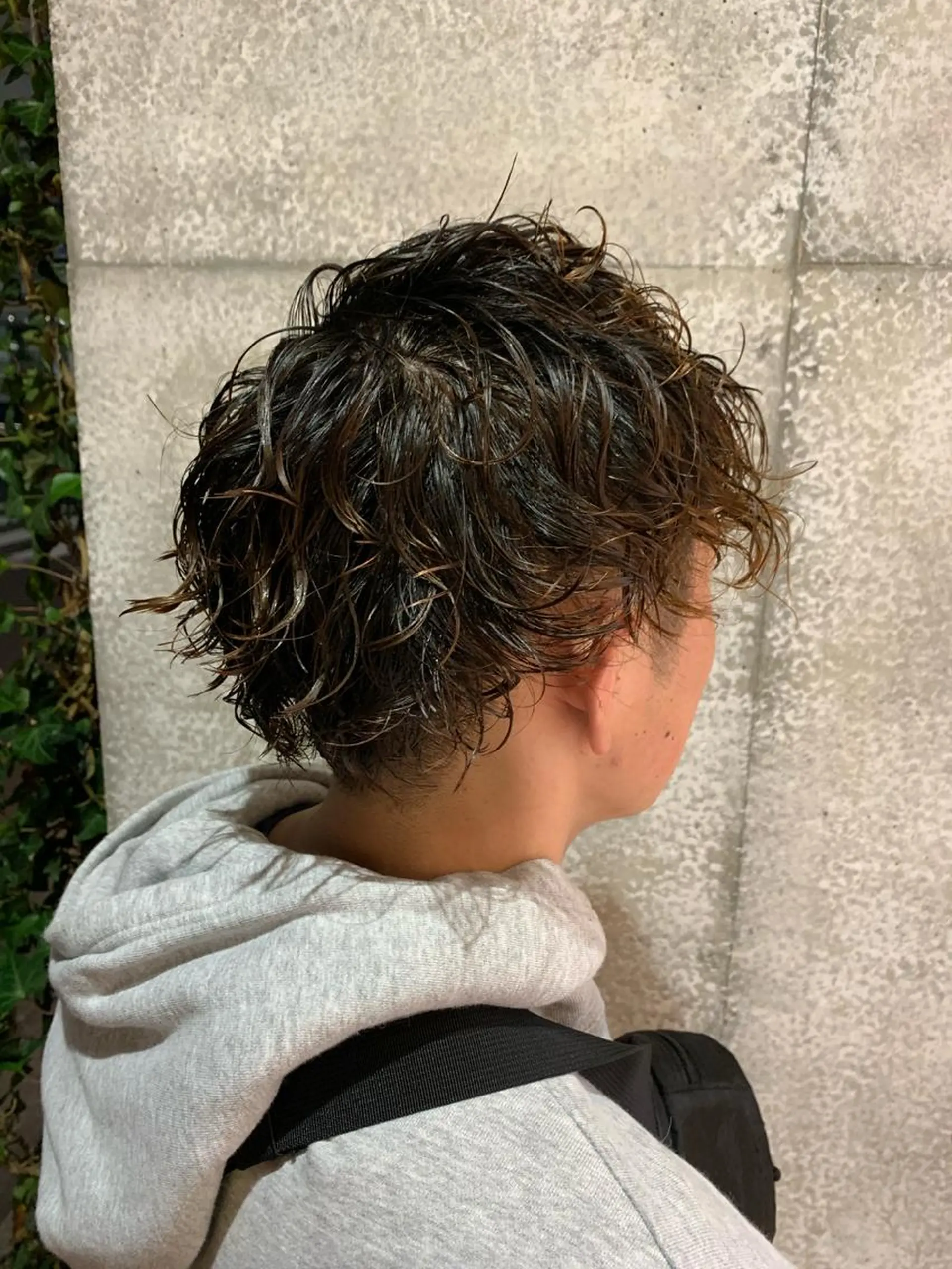 ショート カラー パーマ メンズ メンズパーマフェード シモジタカヒロのヘアスタイル