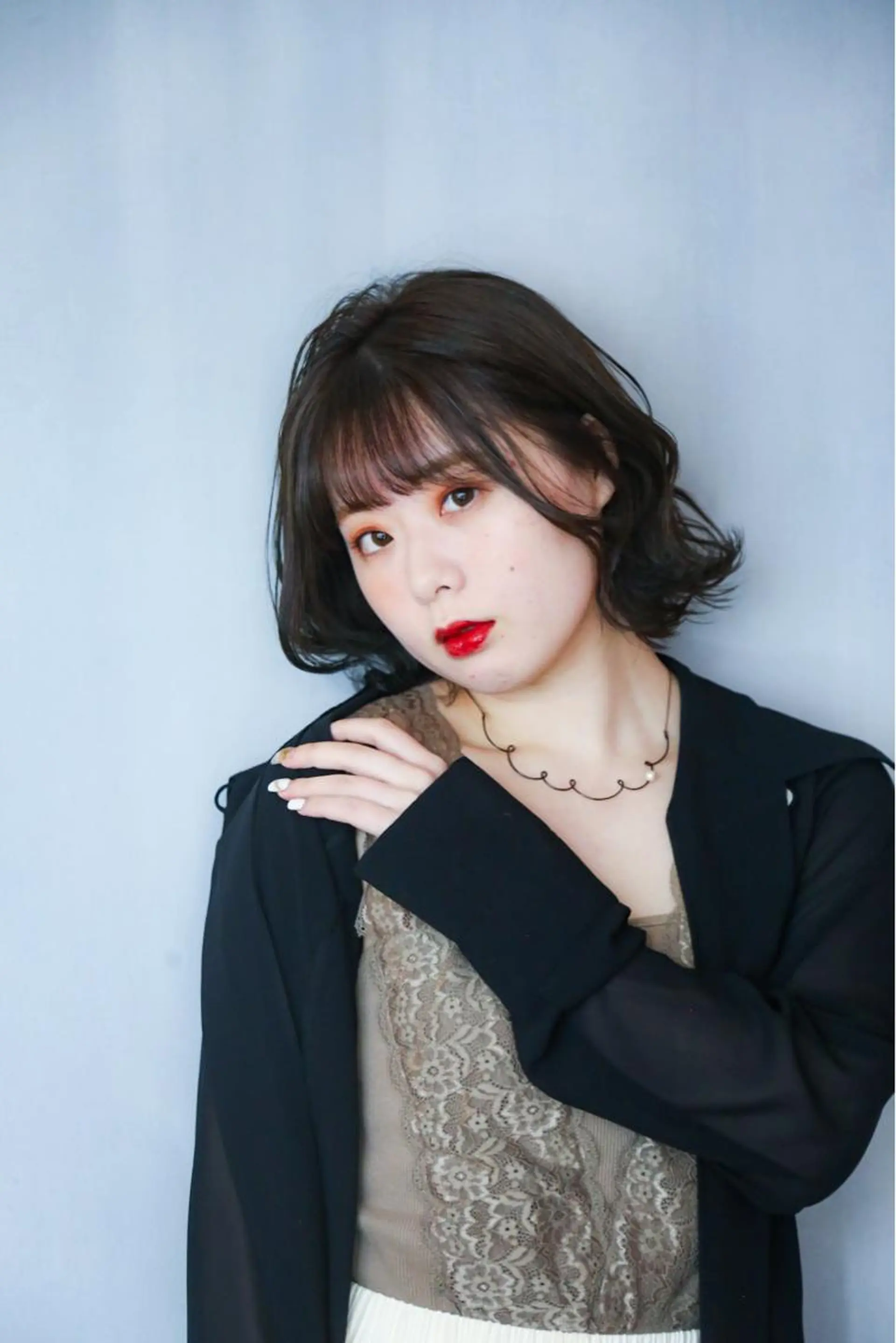 ショート オーストヘアージジ所属・TAI透明カラー 柔らかい縮毛矯正のヘアスタイル