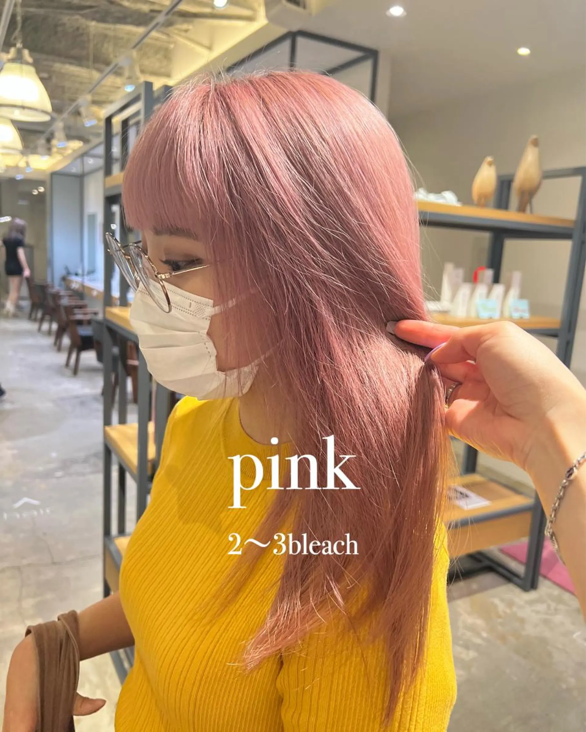 セミロング カラー ブリーチ Kana 🍋 ハイトーン【高円寺】のヘアスタイル