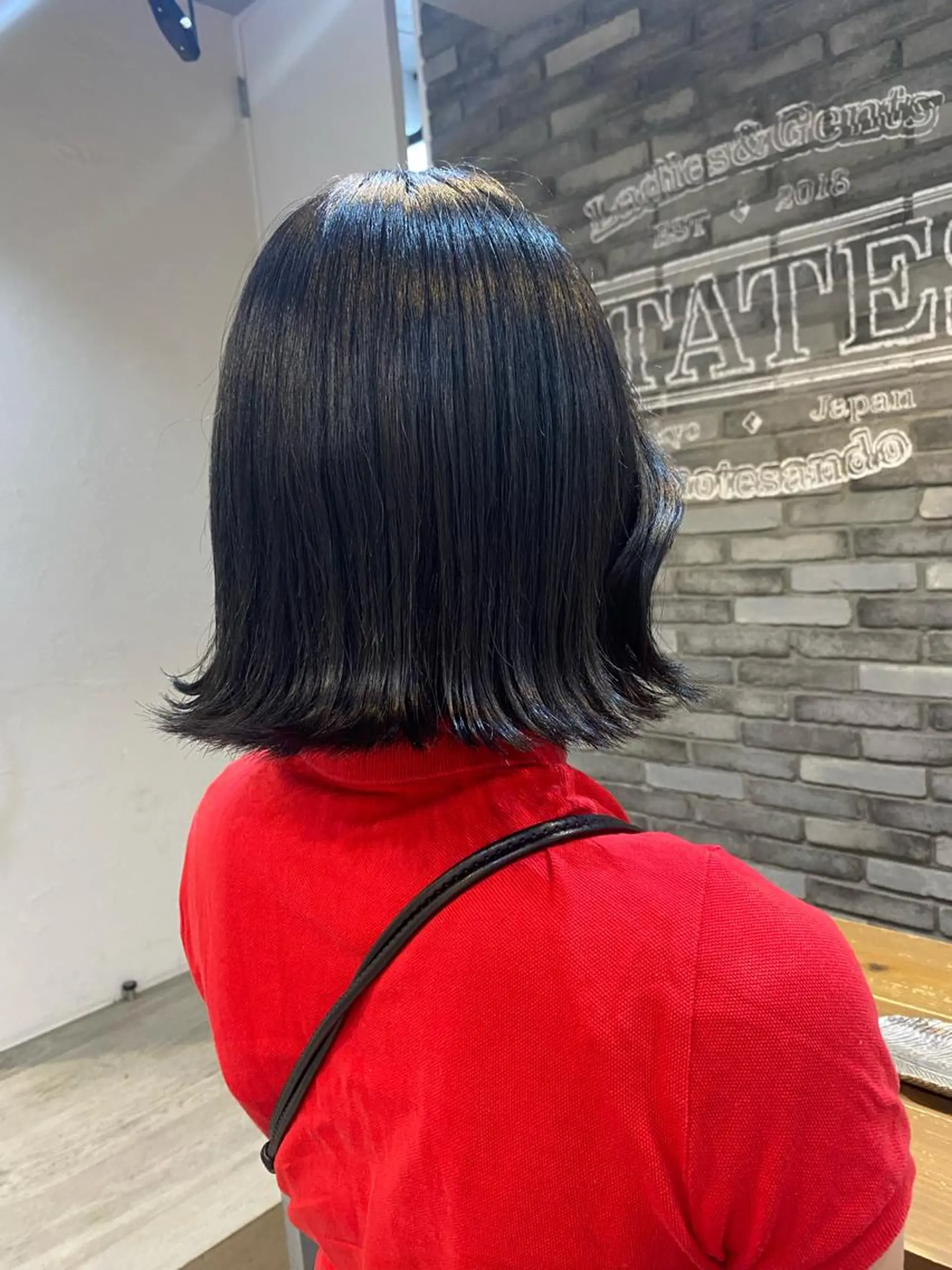 ショート カラー 黒髪 ブリーチ ブルーカラー ブルーブラック 透明感カラー 韓国ヘア☁️ mitsukiのヘアスタイル