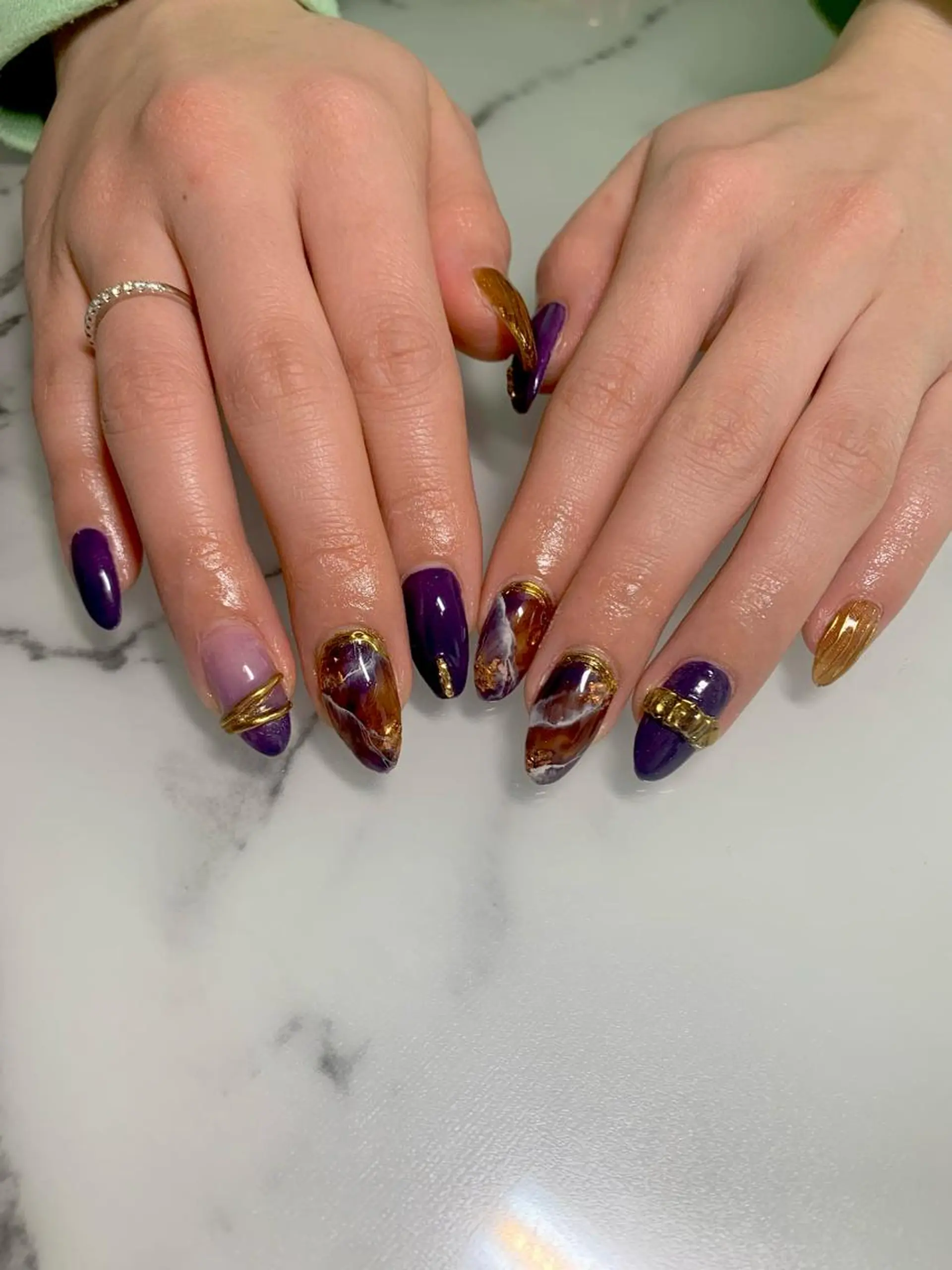 ネイル ジェルネイル 持ち込み ニュアンスネイル パラジェル nail salon Rのネイルデザイン