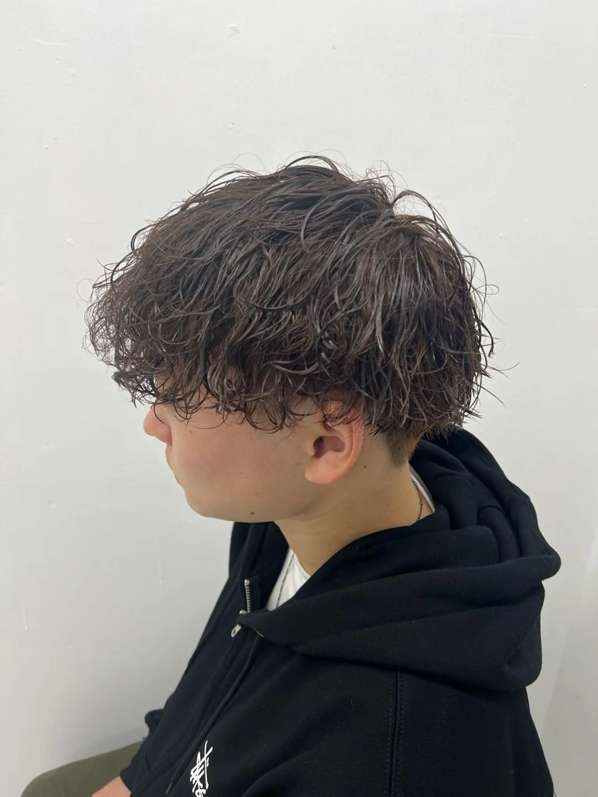 ミディアム パーマ メンズ カット パーマ 柏メンズカットパーマ NO.1タイチのヘアスタイル