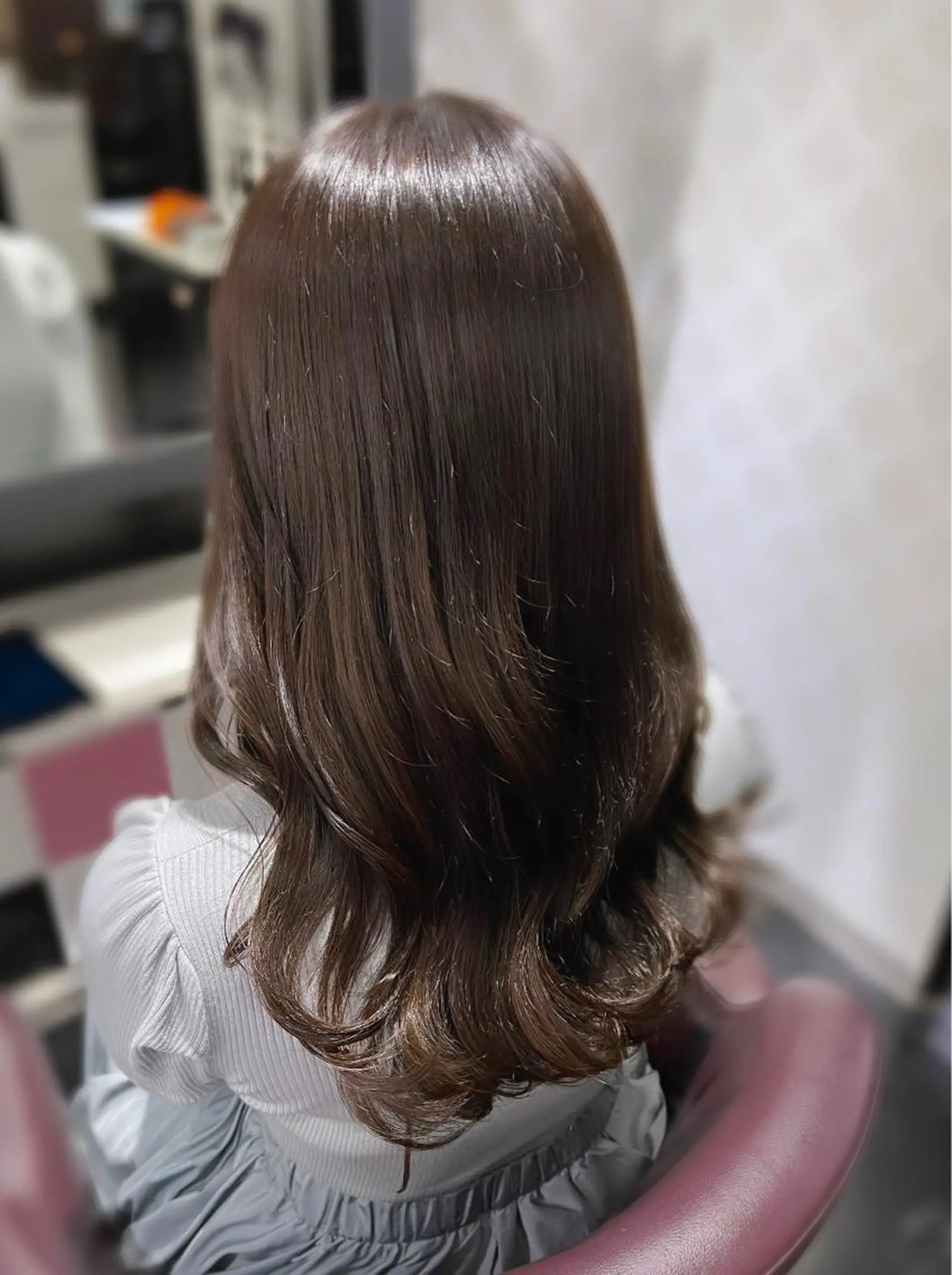 ロング カラー ベージュカラー ブラウンカラー ショコラグレージュ チョコレートブラウン ココアベージュ ヘアカラー トリートメント 艶髪モテヘア ♡tomimaのヘアスタイル