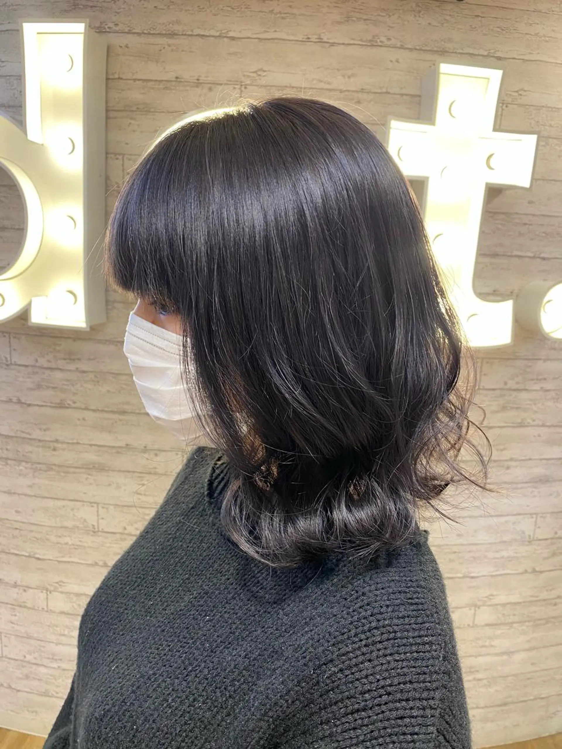 ミディアム カラー ラベンダーカラー ラベンダーグレー 遠藤沙也加 /レイヤーカットのヘアスタイル