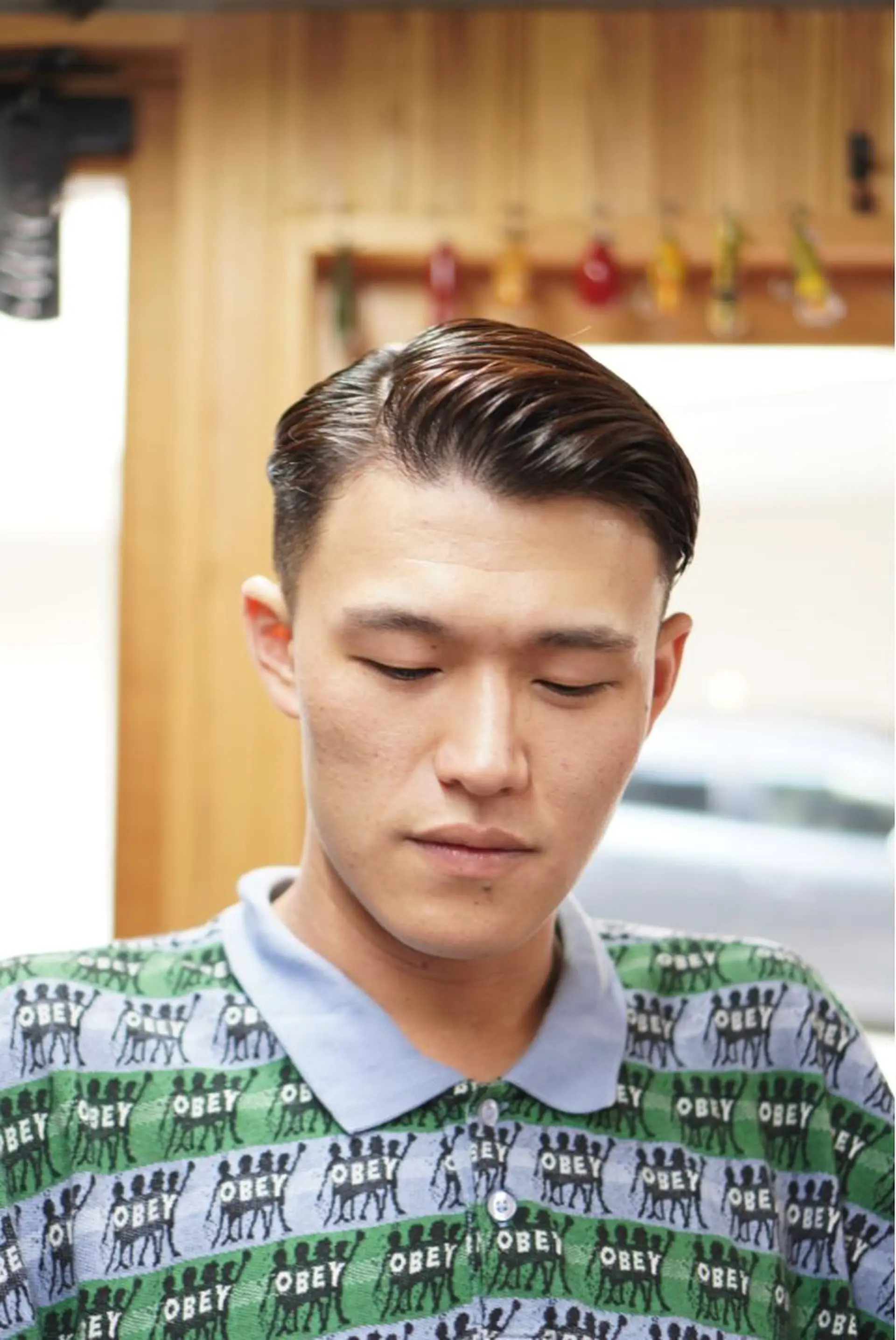 メンズ 七三 カット ヘアセット brunt jet所属・関 晃哉のヘアスタイル