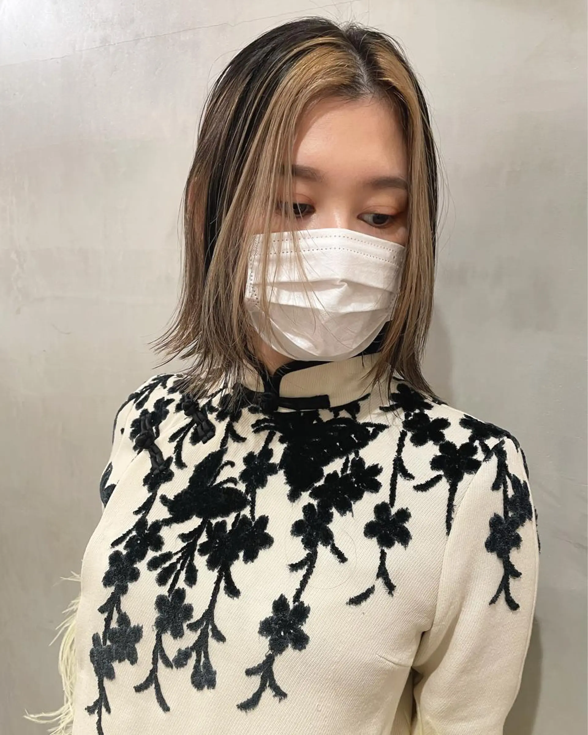 ミディアム カラー ヘアカラー 優 作のヘアスタイル