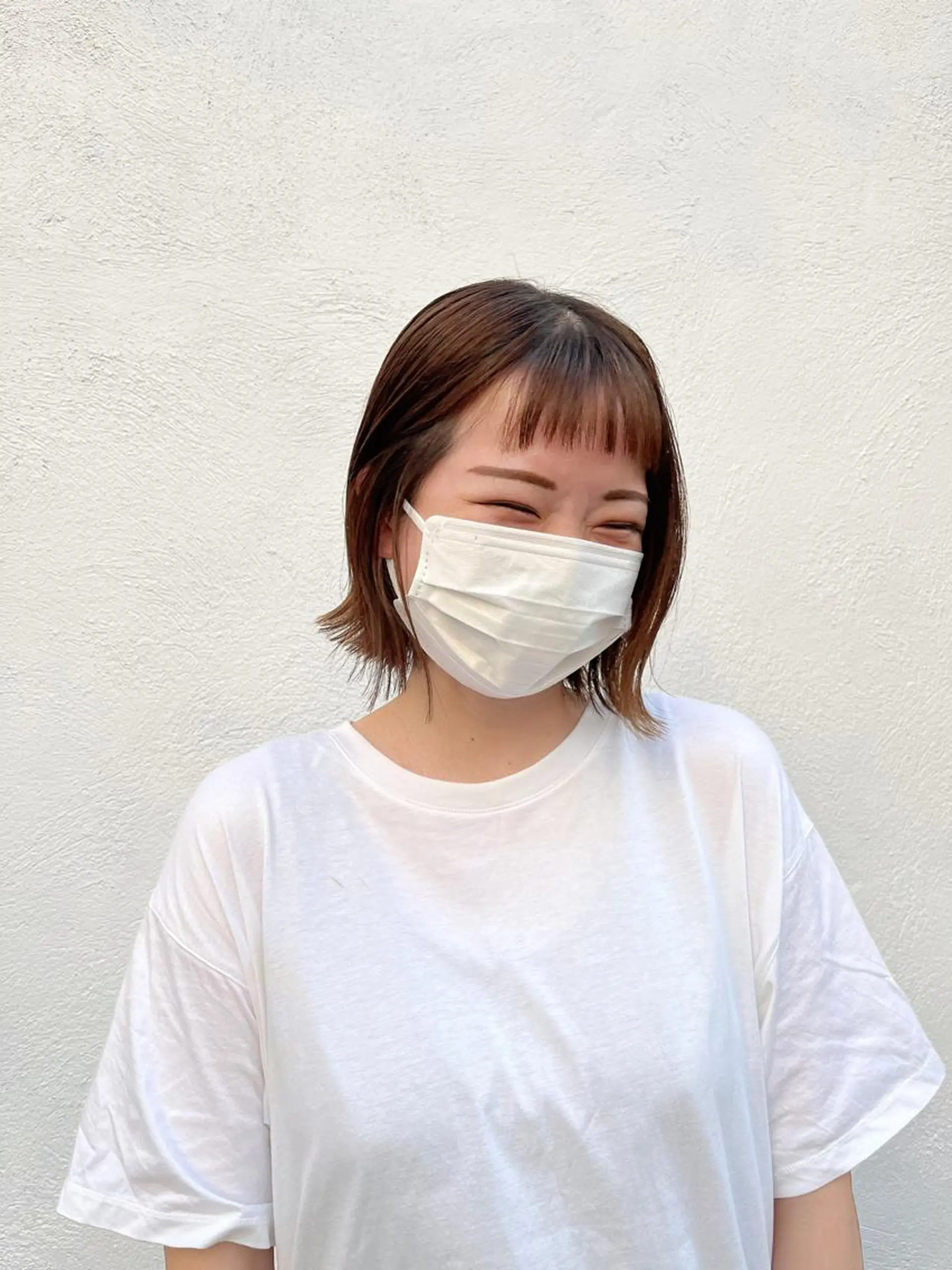 ショート カラー ブラウンカラー ボブ オン眉 カット ヘアカラー トリートメント SALOWIN神戸三宮店所属・【美髪を叶える】中谷 彰宏（アキ)のヘアスタイル