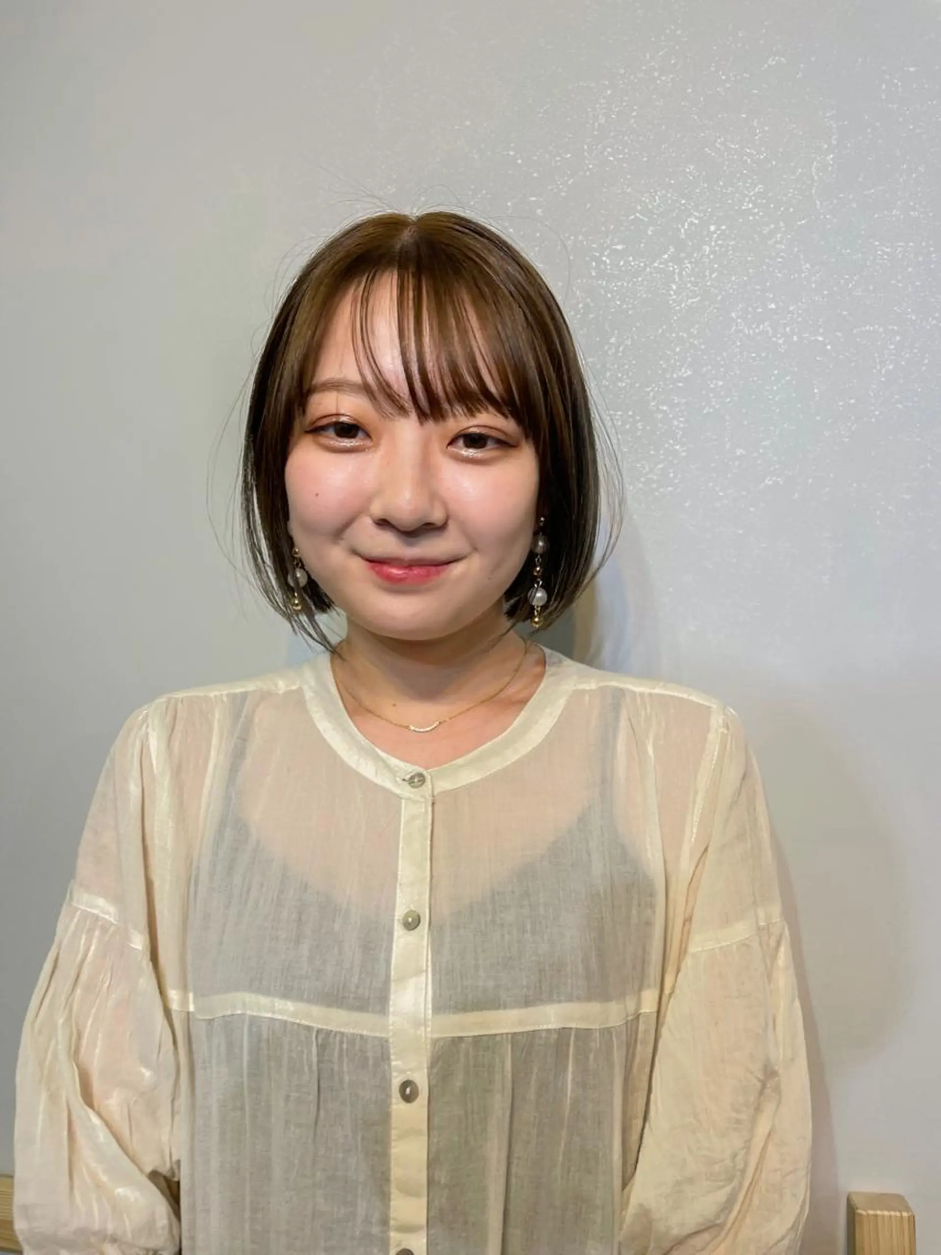 ショート カラー ボブ パーマ* 顔まわり似合わせのヘアスタイル